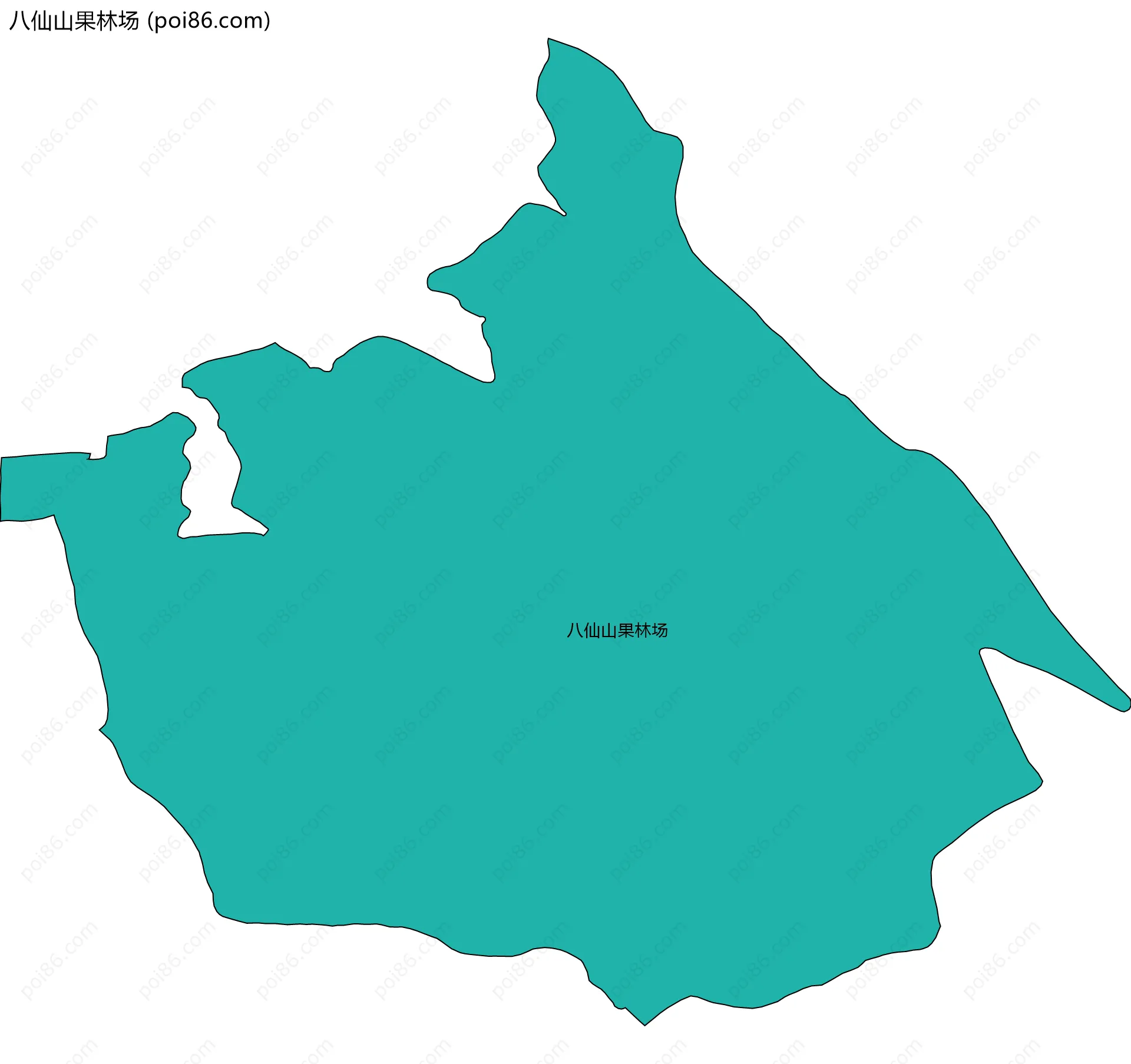 八仙山果林场边界地图