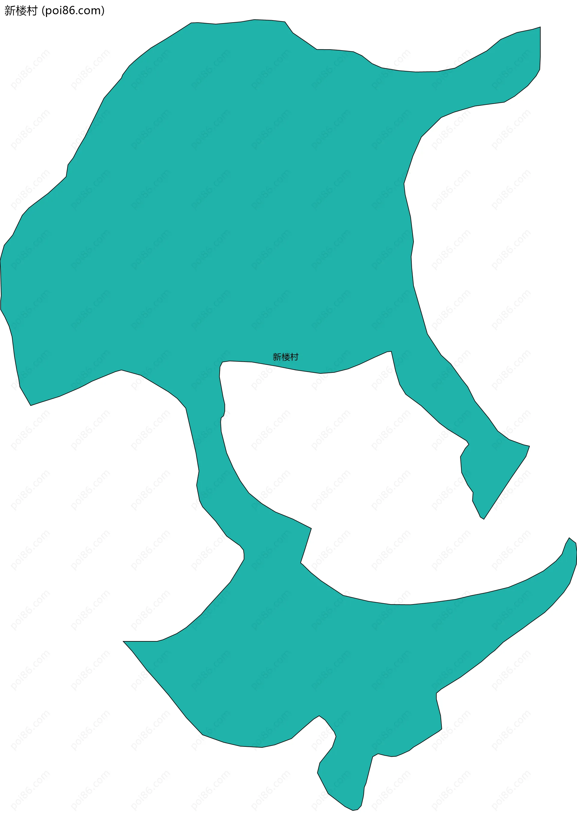 新楼村边界地图