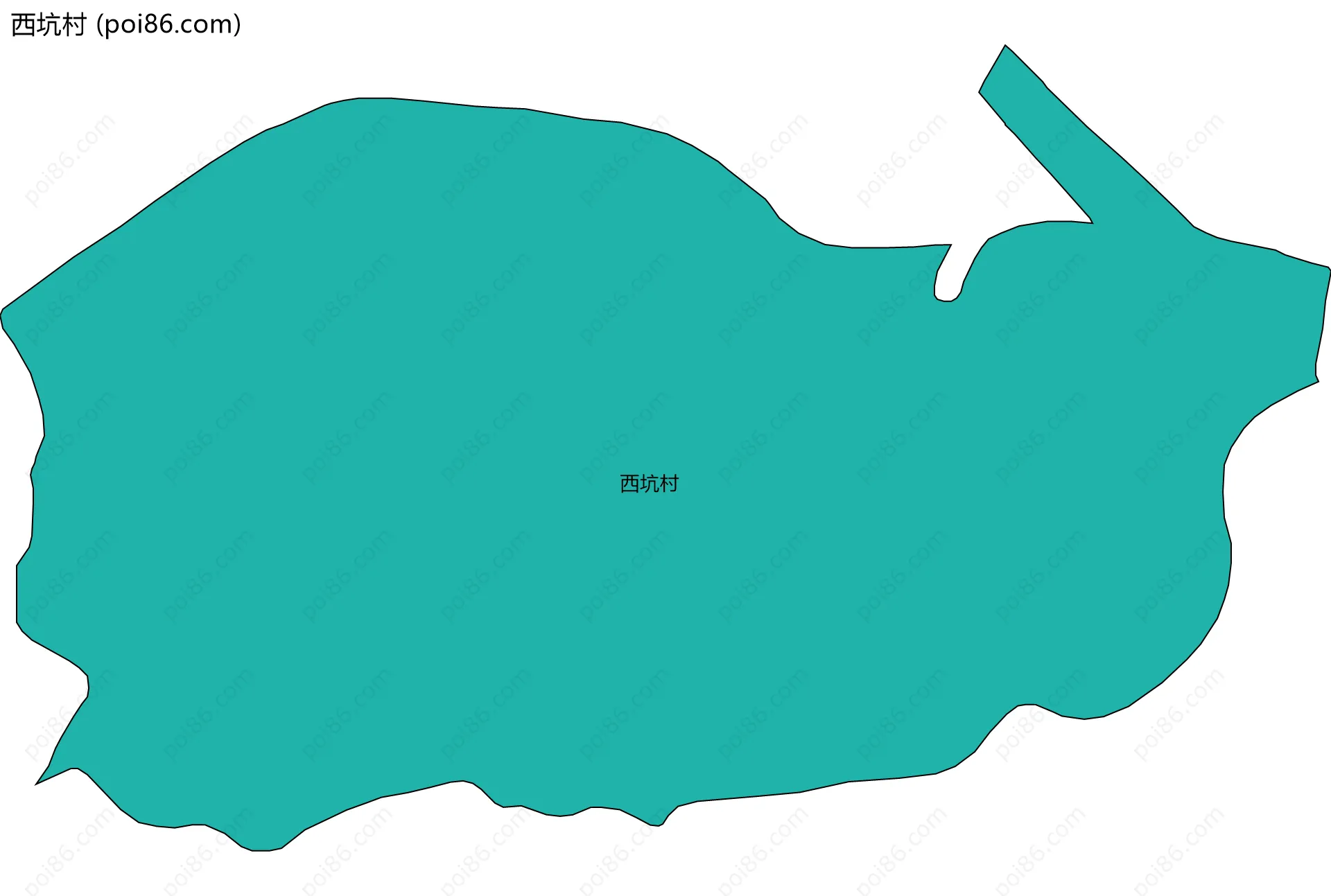 西坑村边界地图