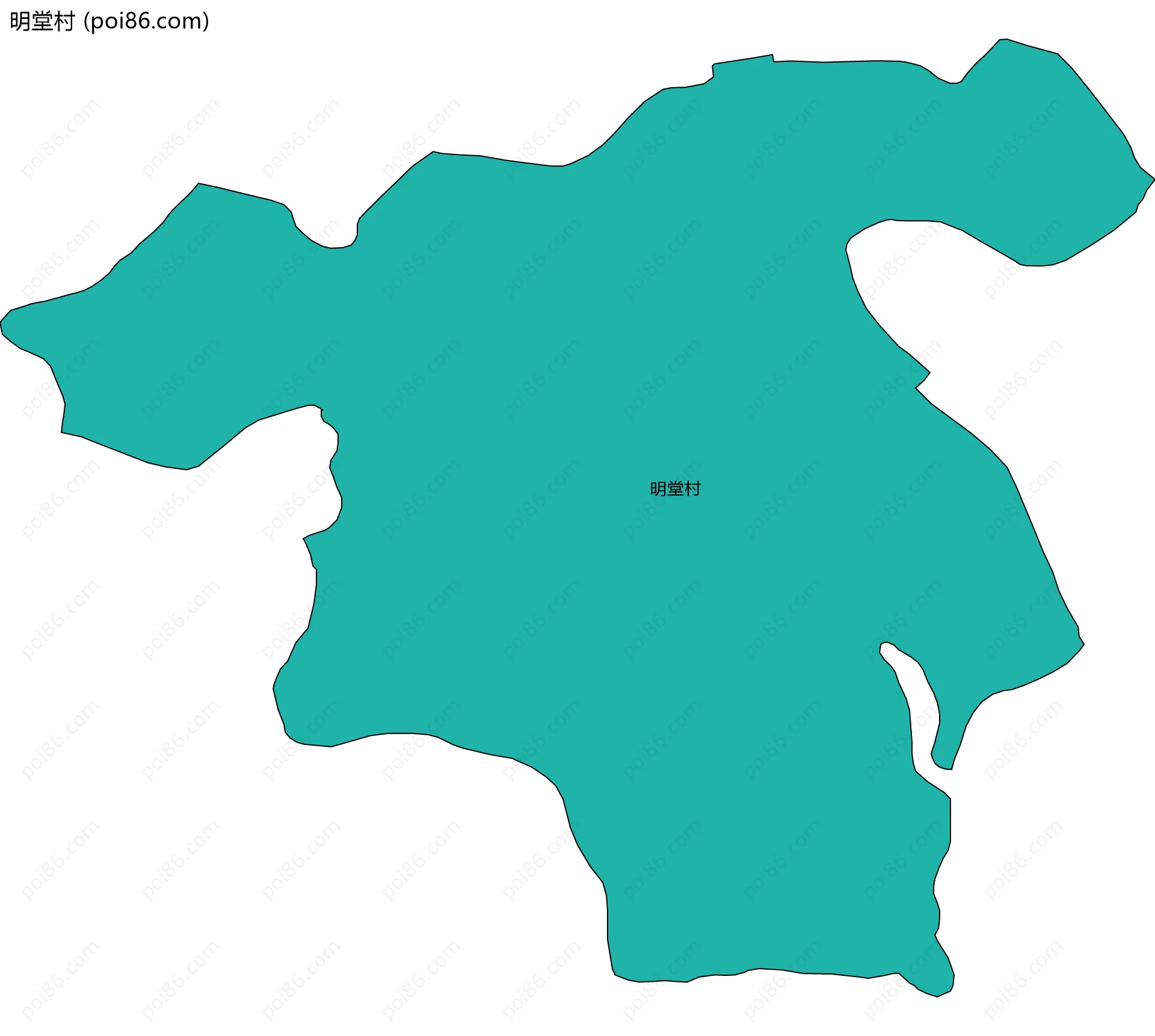 明堂村边界地图