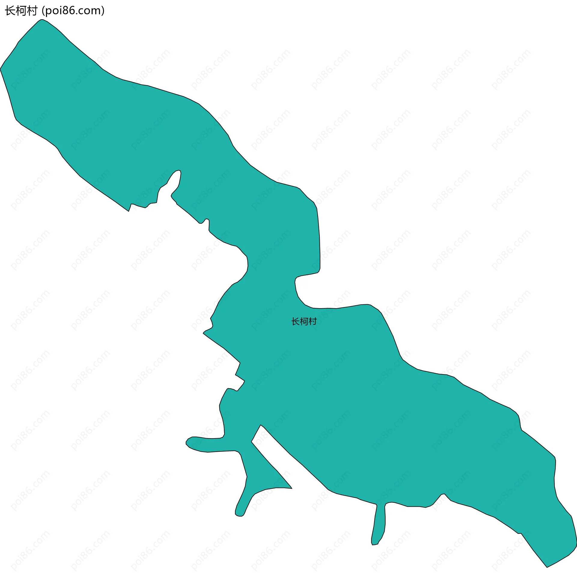 长柯村边界地图