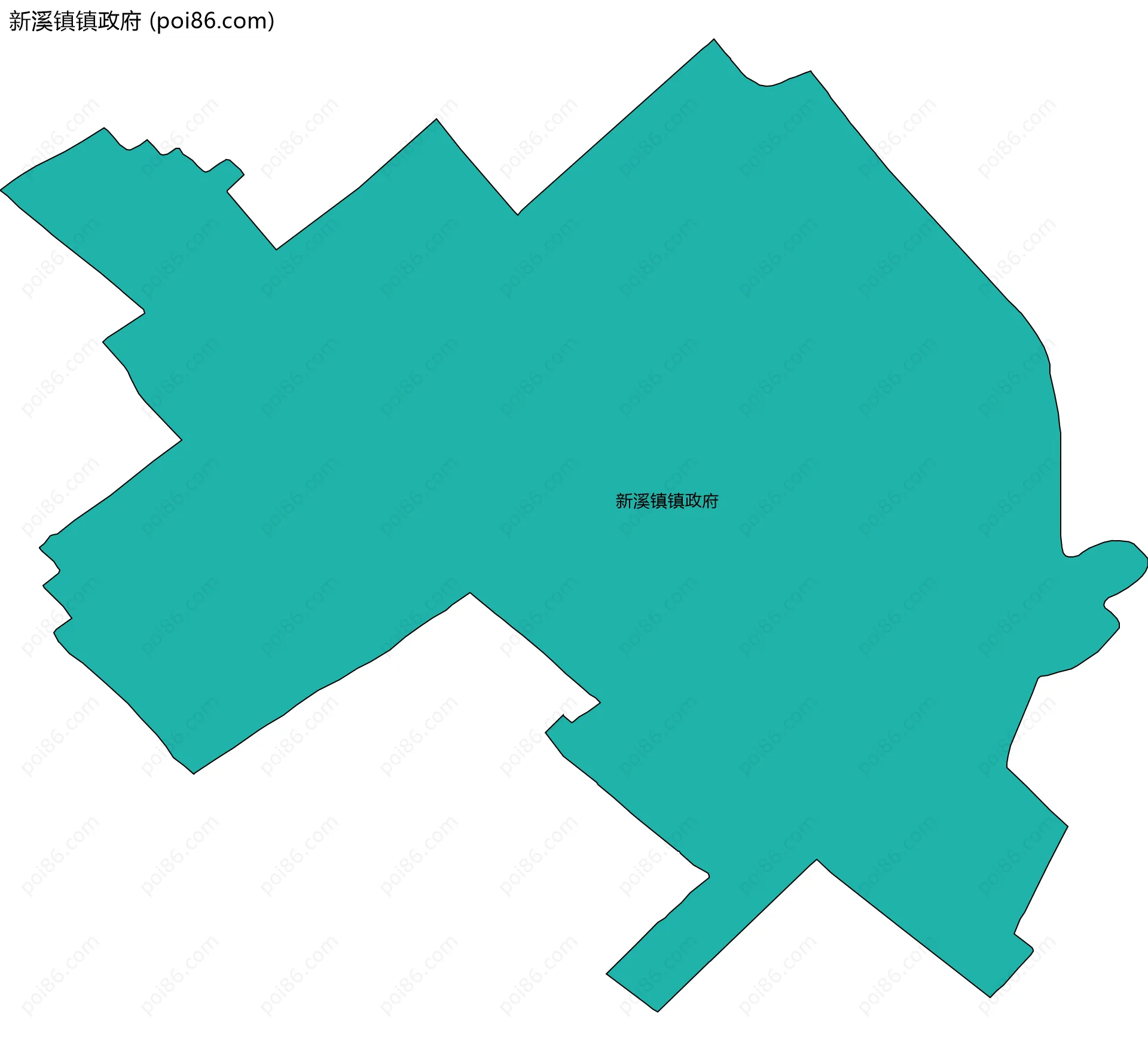 新溪镇镇政府边界地图