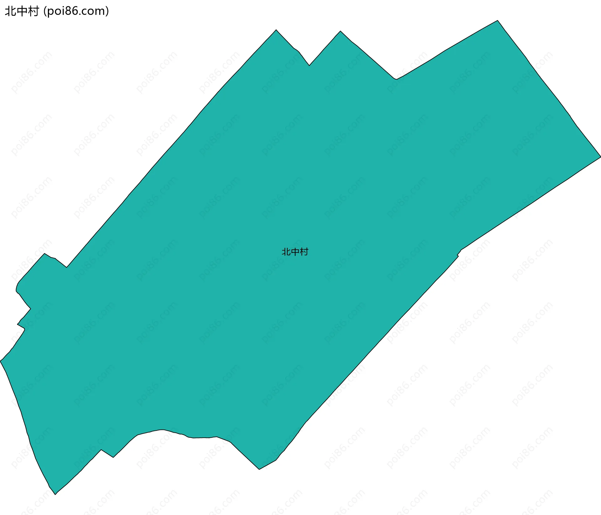 北中村边界地图