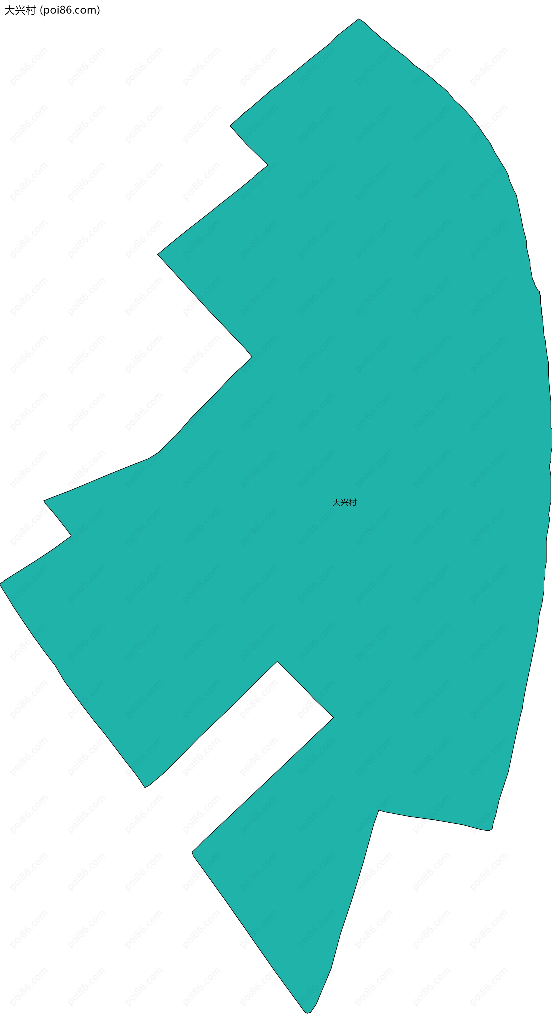 大兴村边界地图