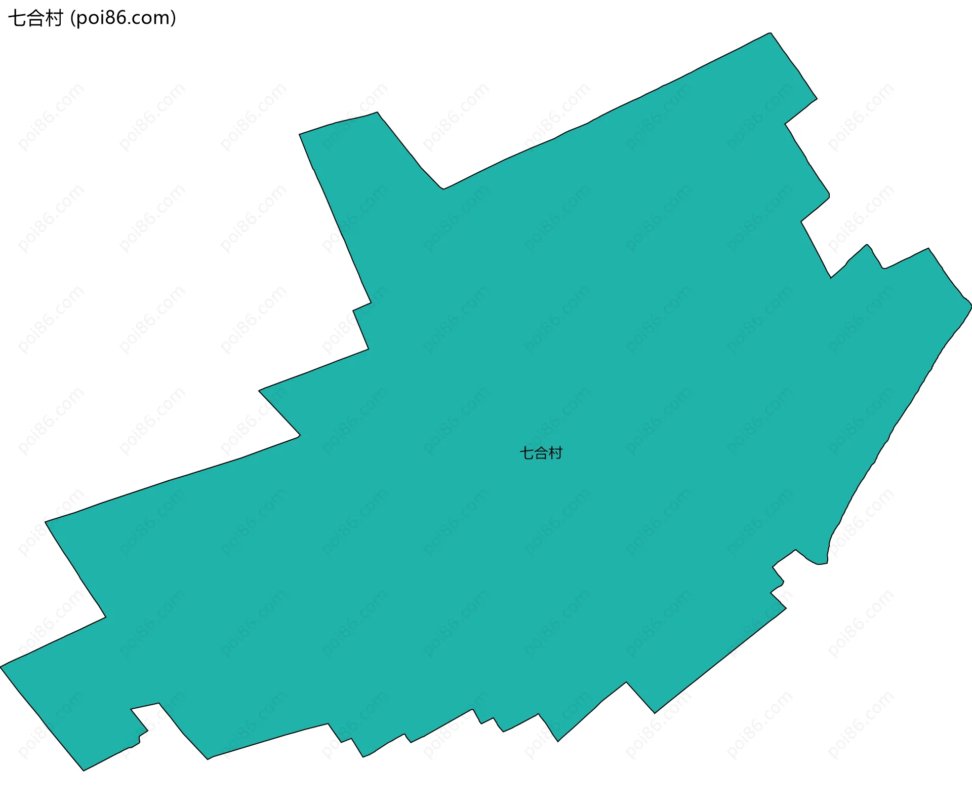 七合村边界地图