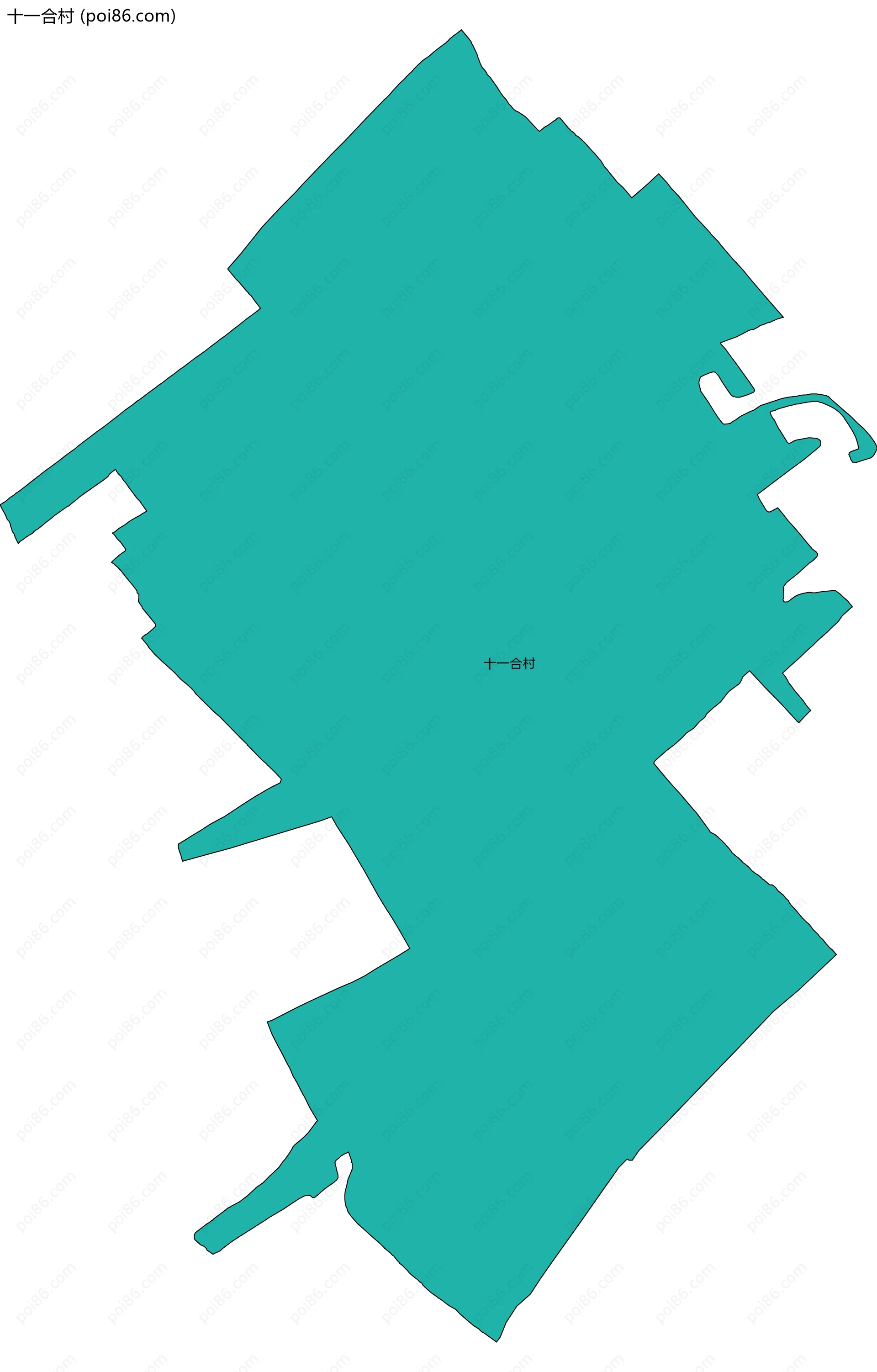 十一合村边界地图