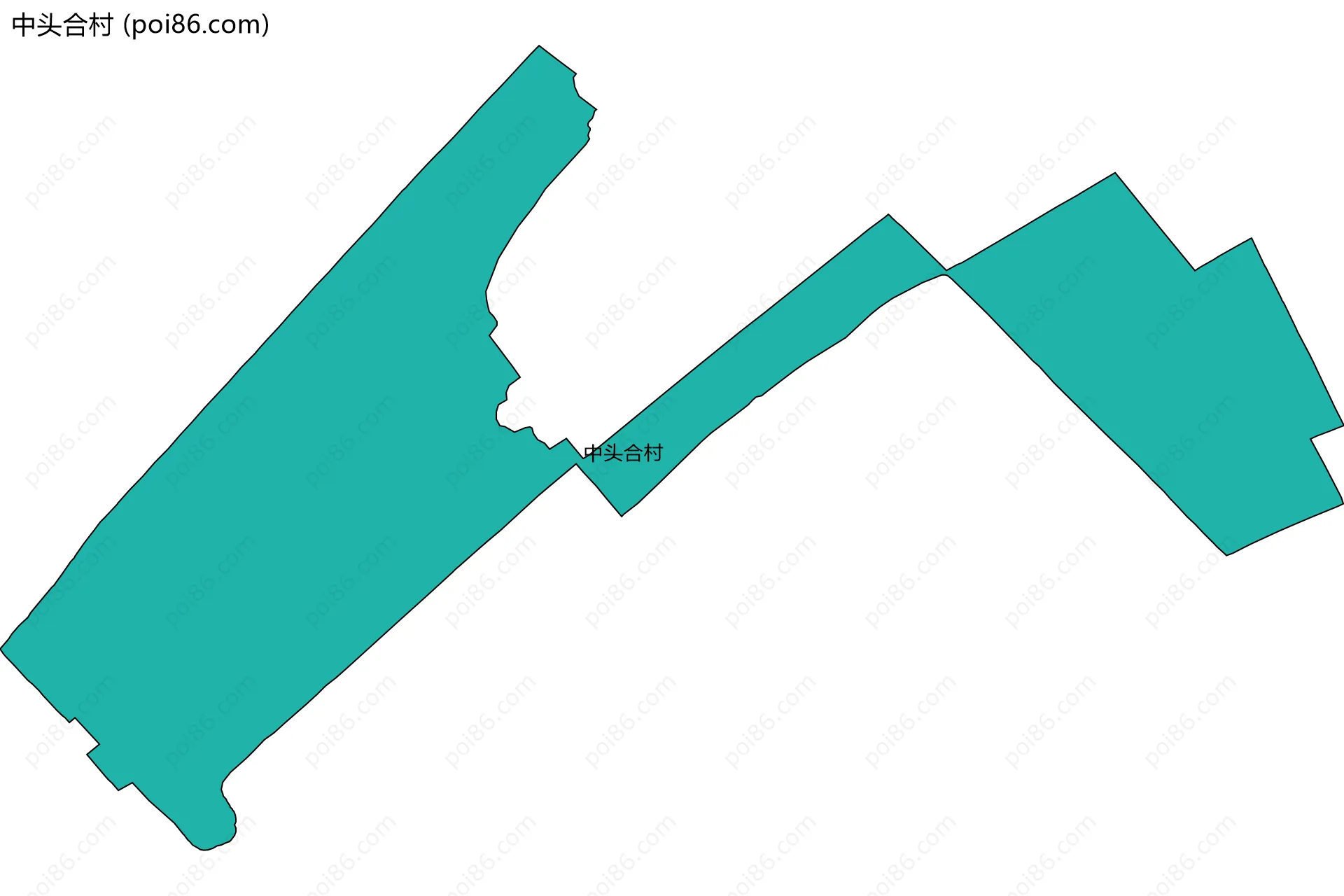 中头合村边界地图