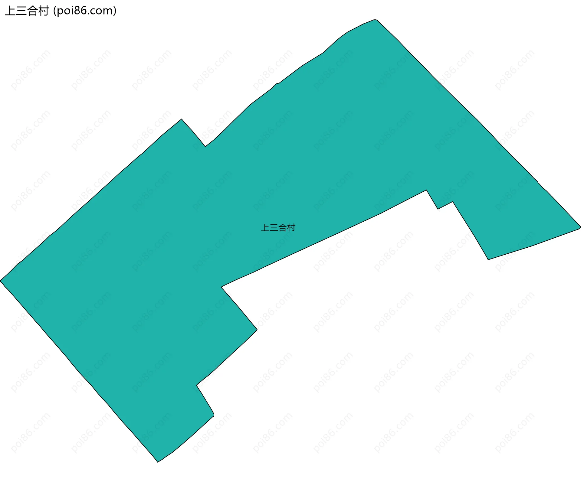 上三合村边界地图