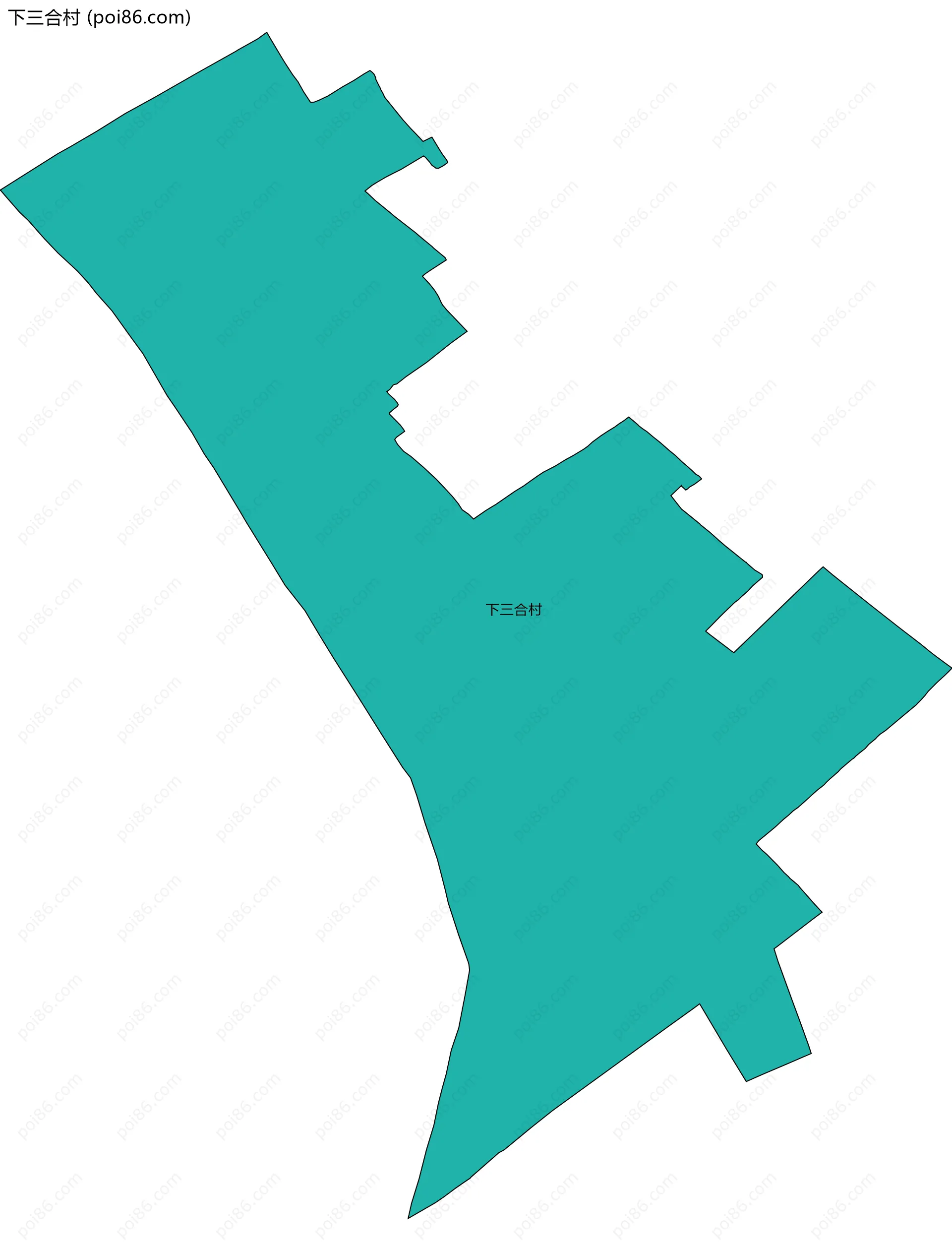 下三合村边界地图