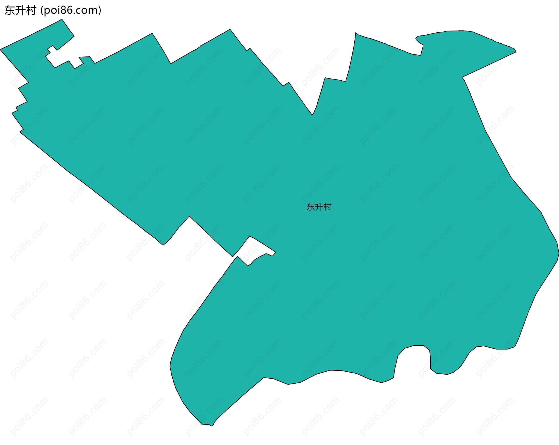 东升村边界地图