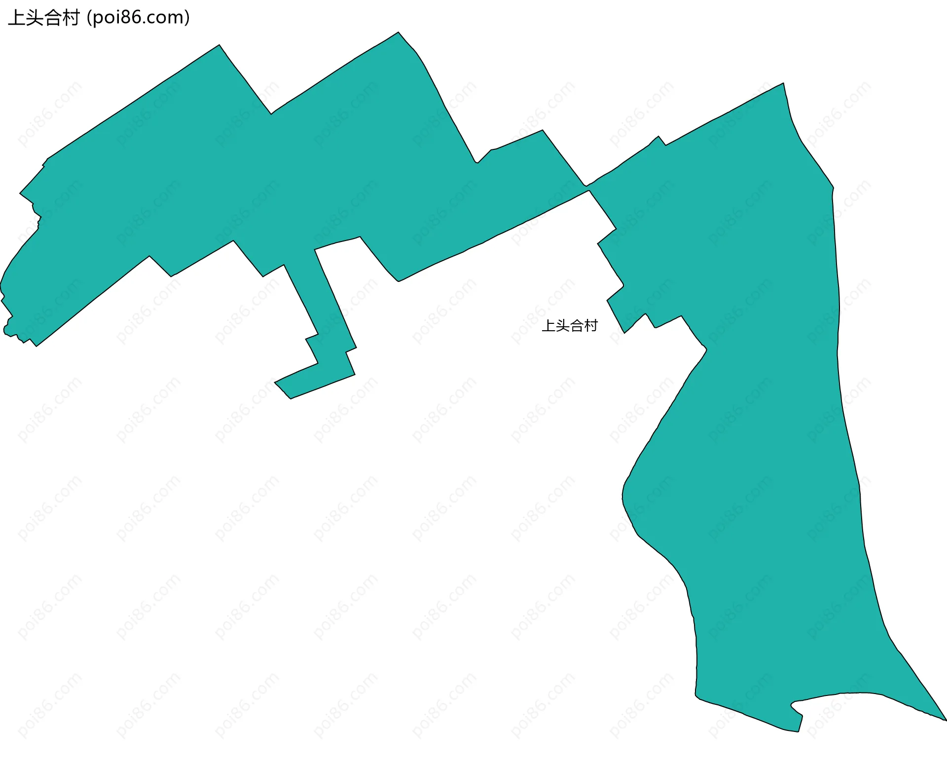 上头合村边界地图