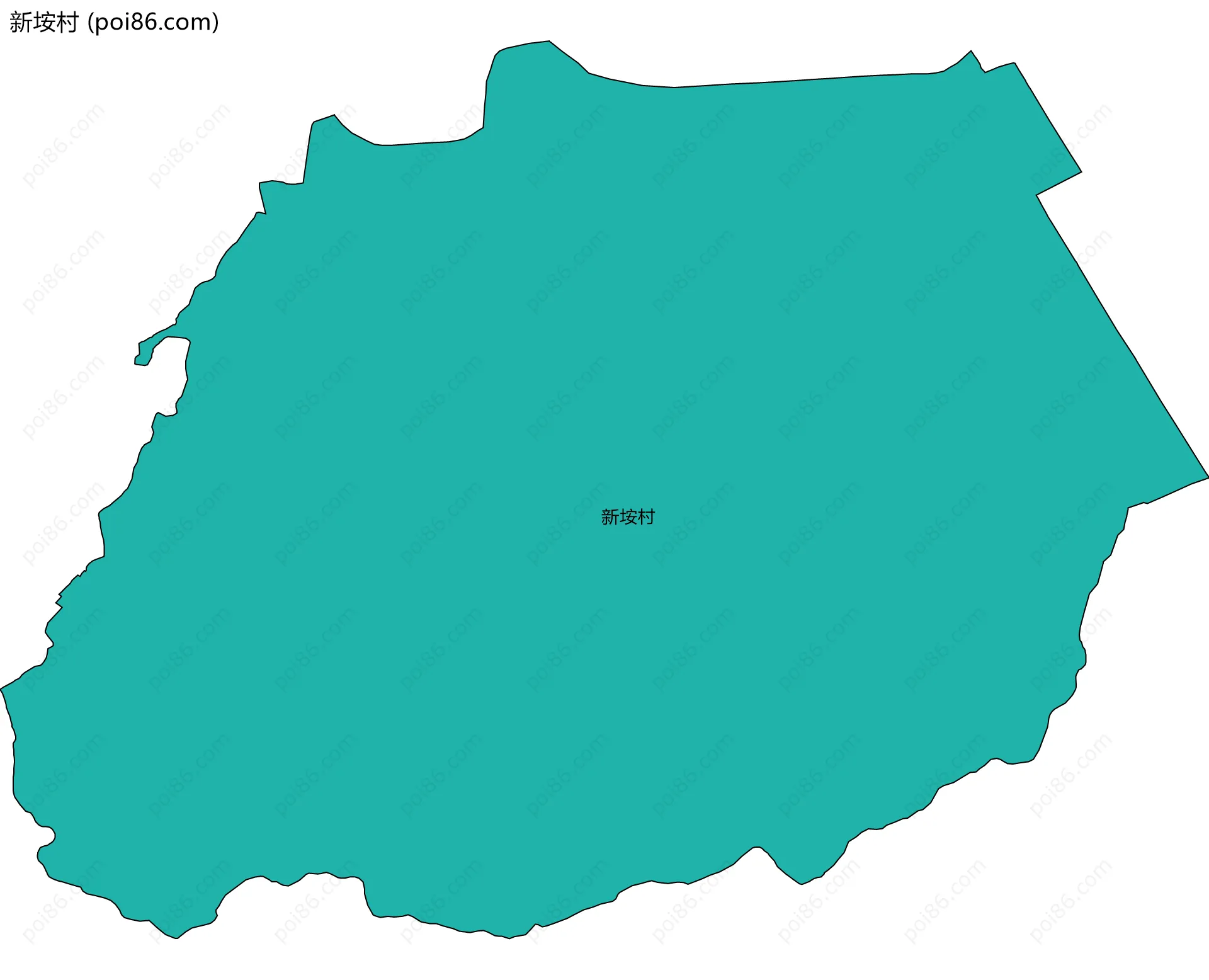 新垵村边界地图