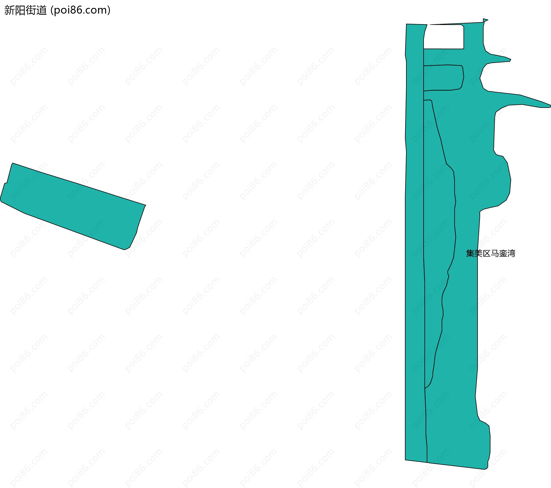 新阳街道边界地图(五级行政区划)