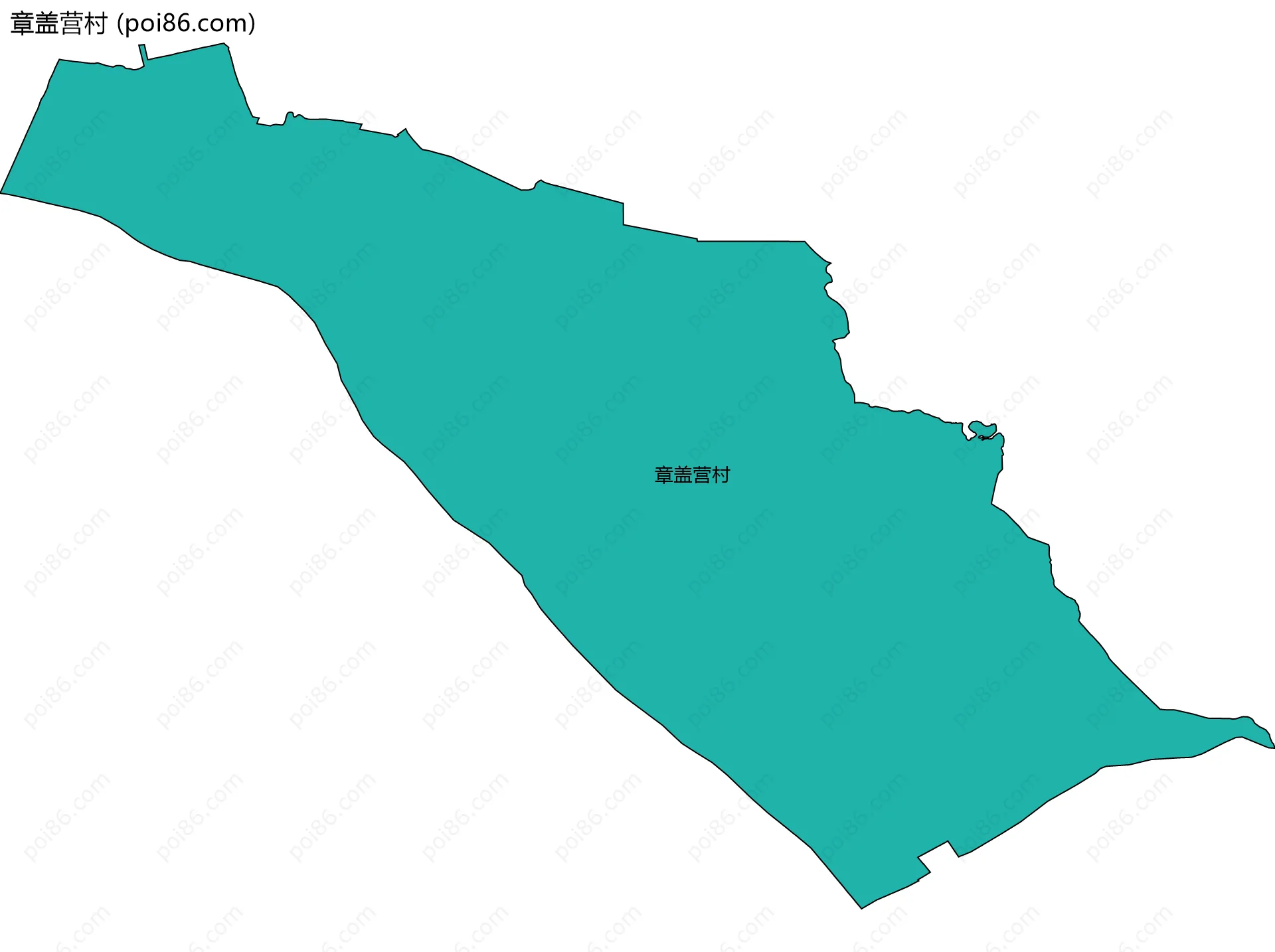 章盖营村边界地图