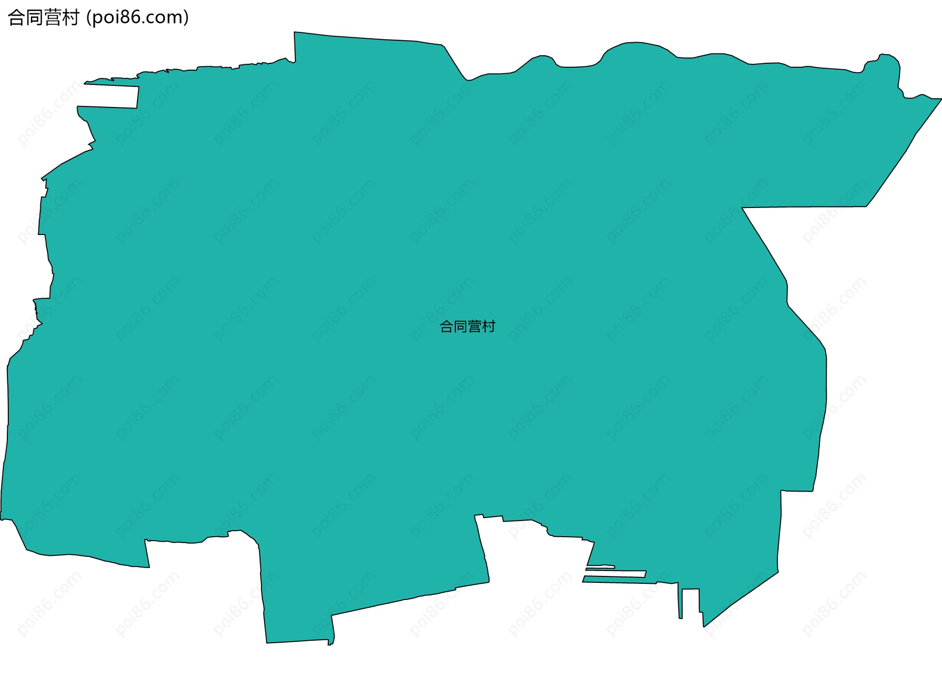 合同营村边界地图