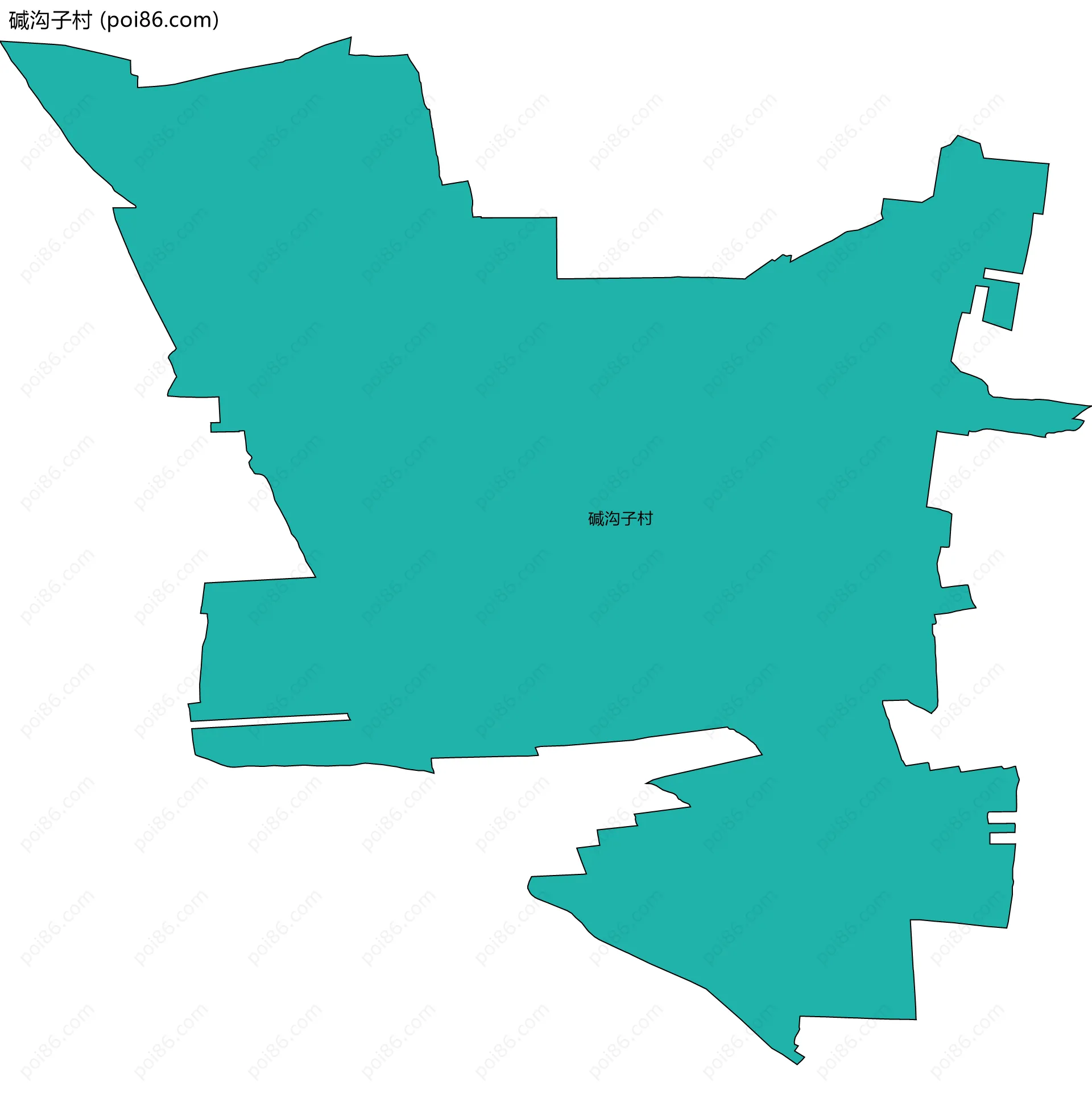 碱沟子村边界地图