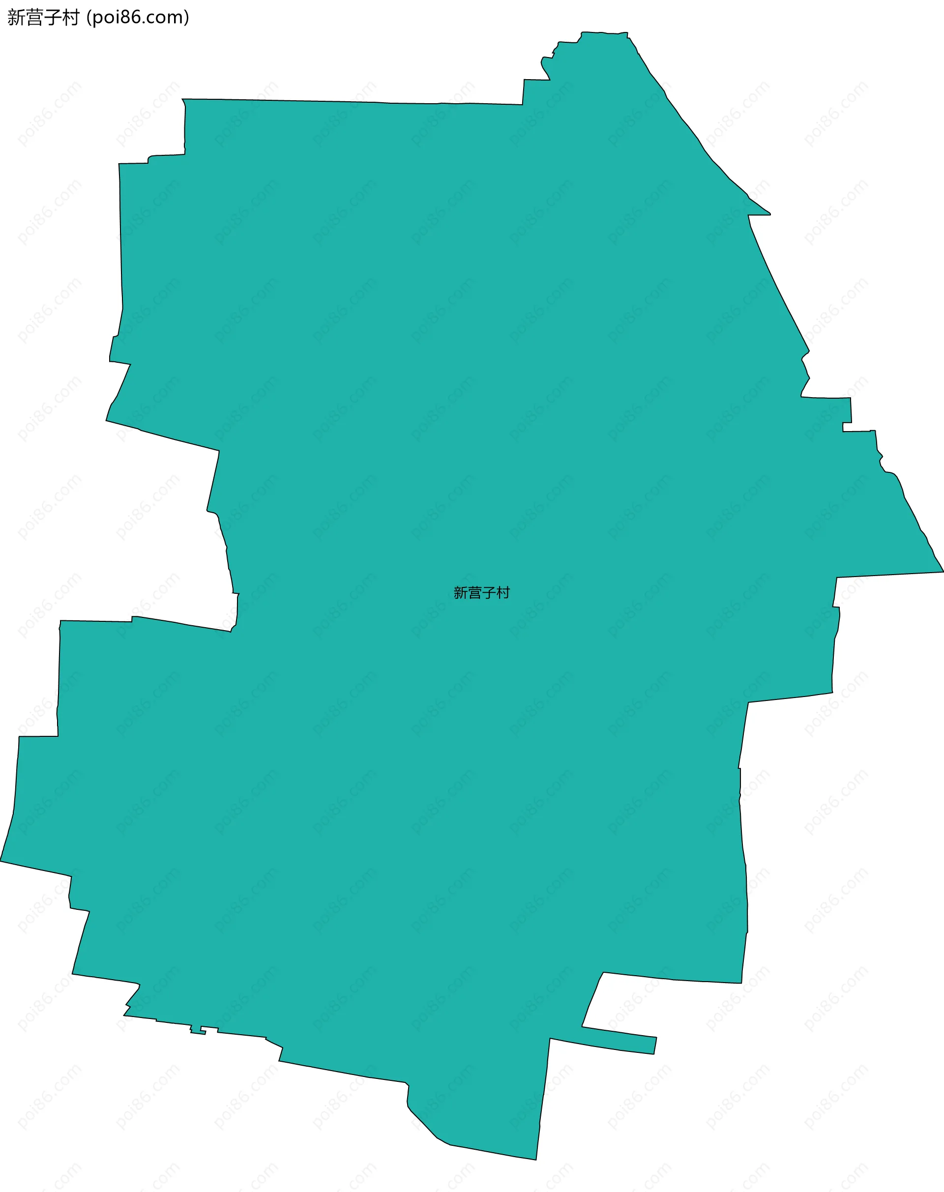 新营子村边界地图