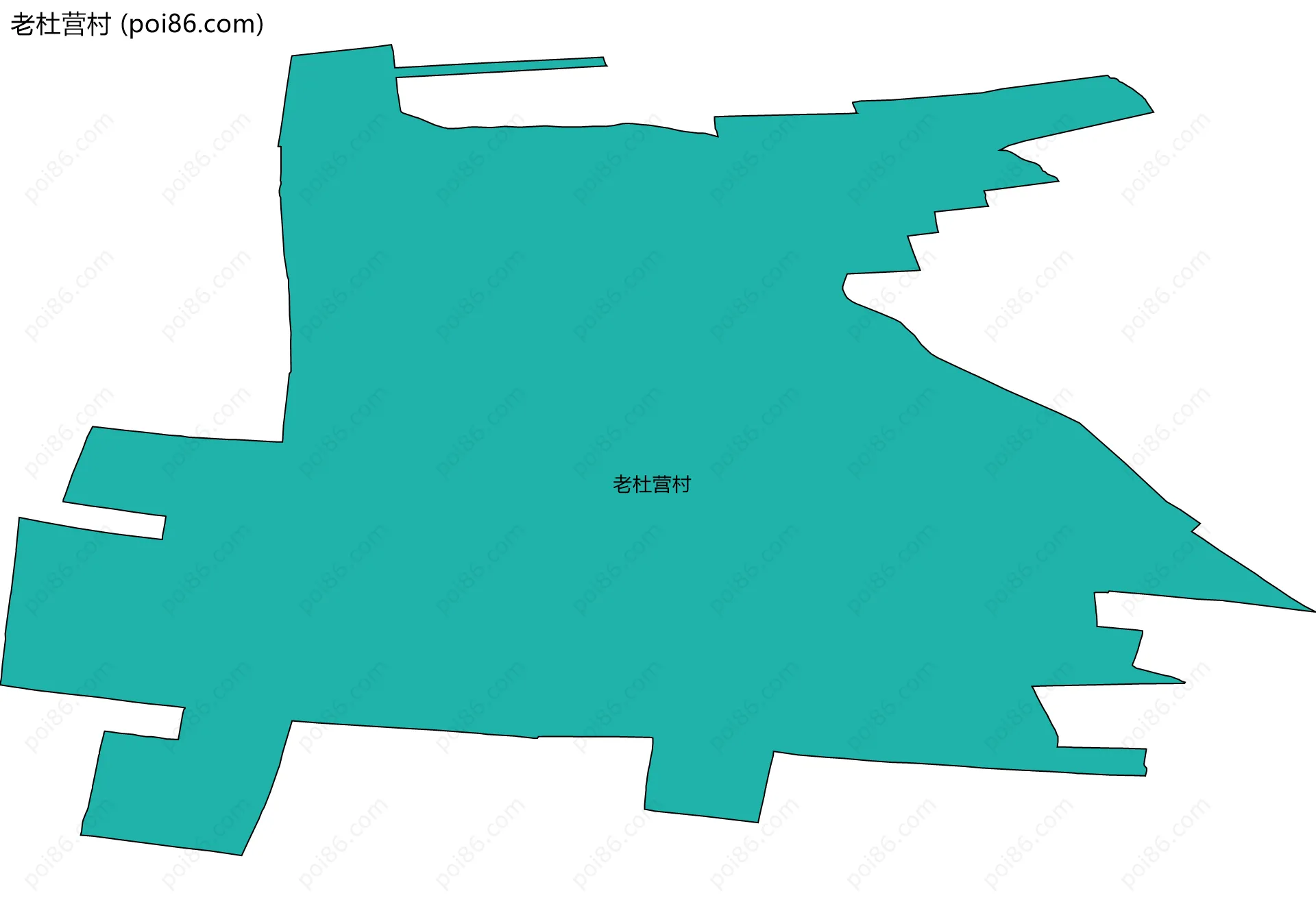老杜营村边界地图
