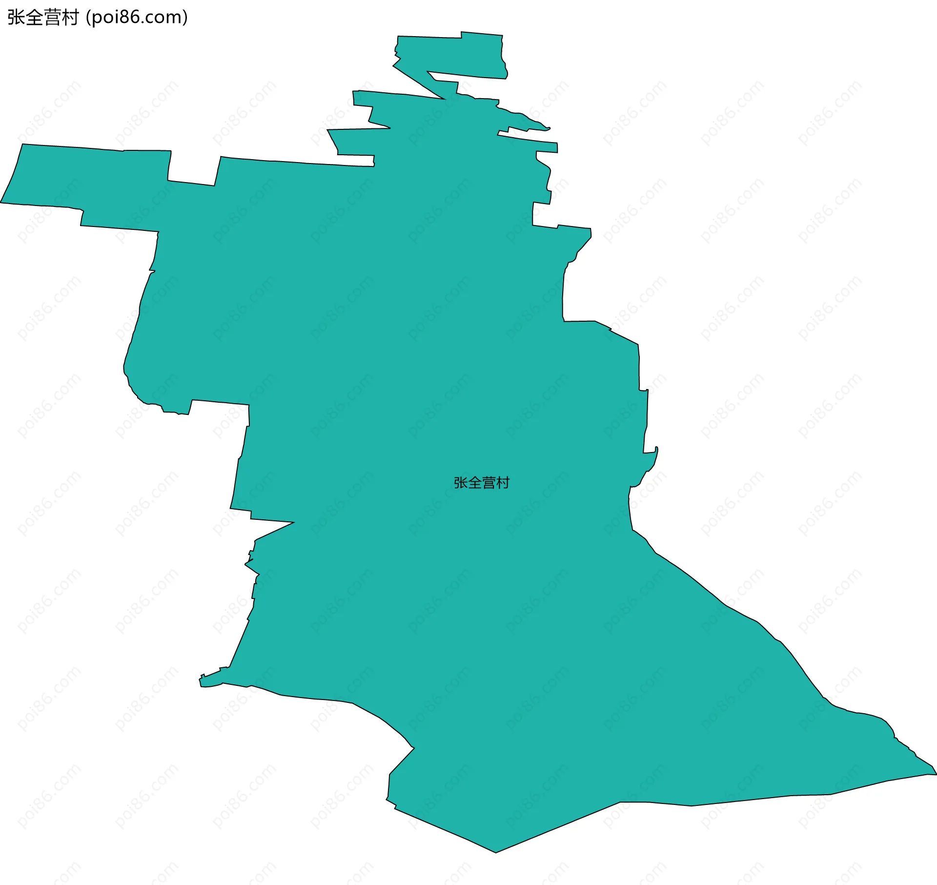 张全营村边界地图