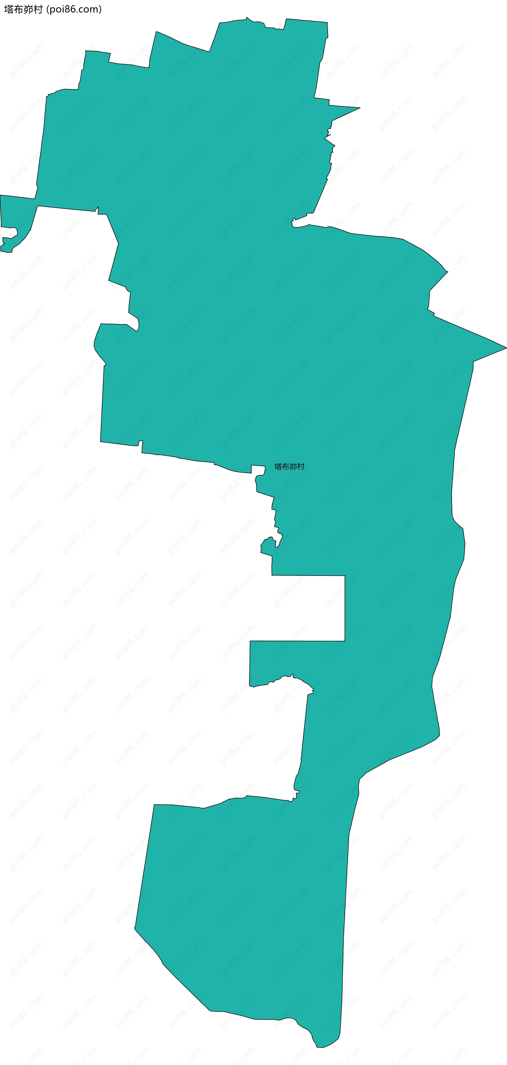 塔布峁村边界地图