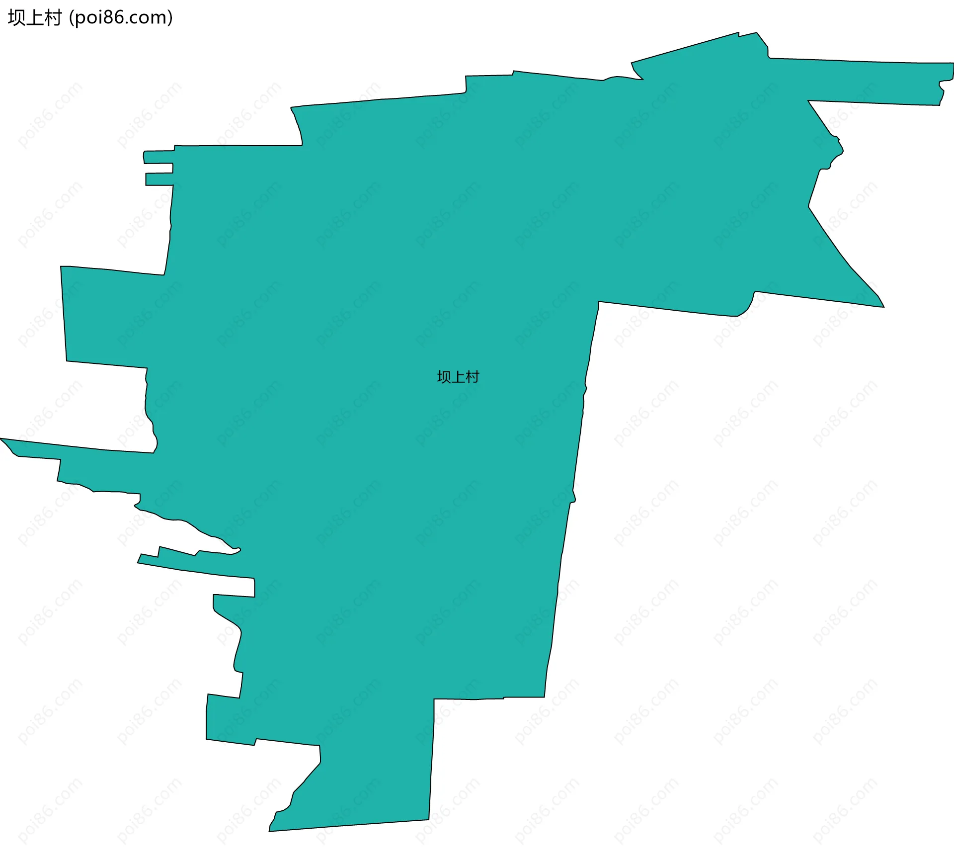 坝上村边界地图