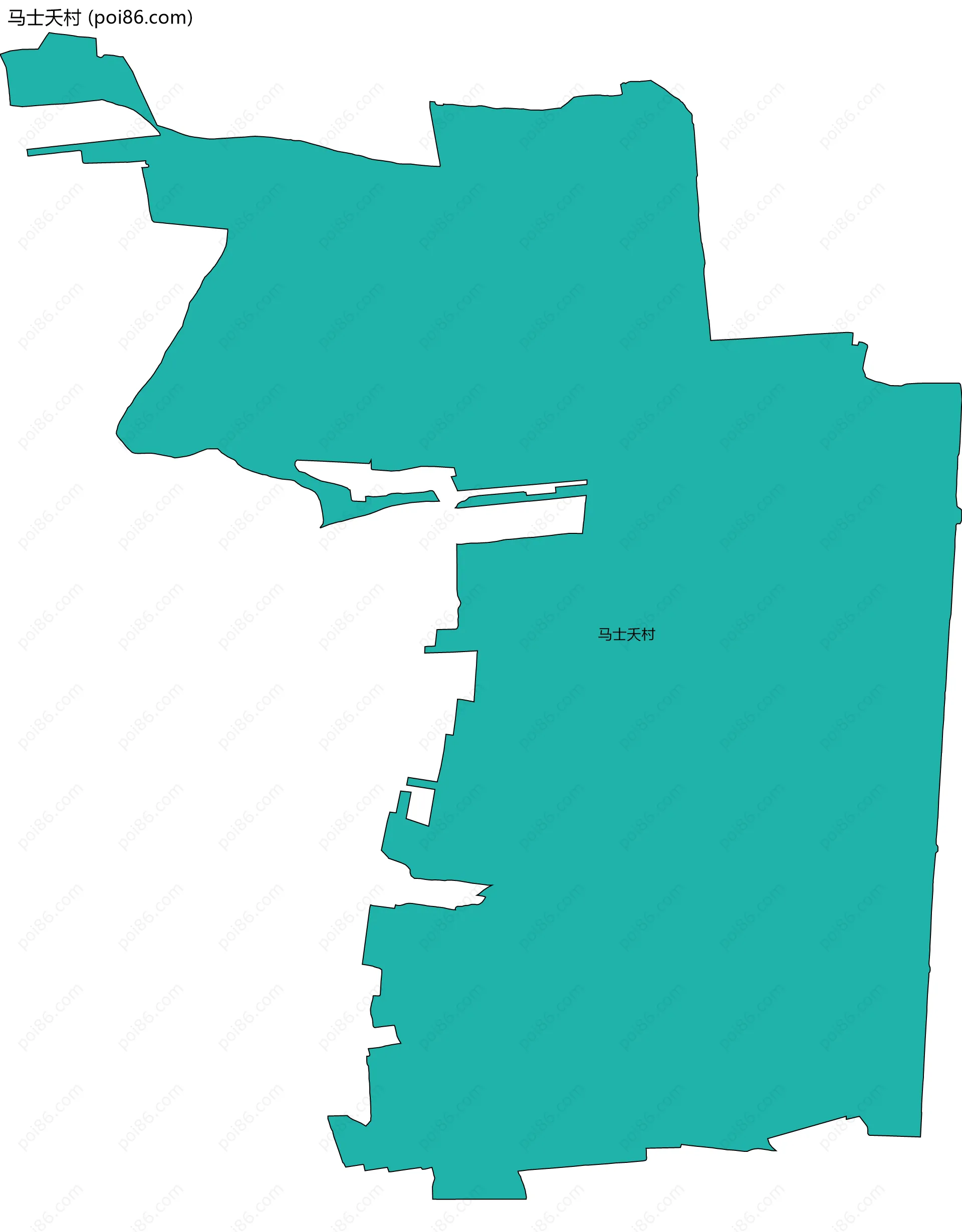 马士夭村边界地图