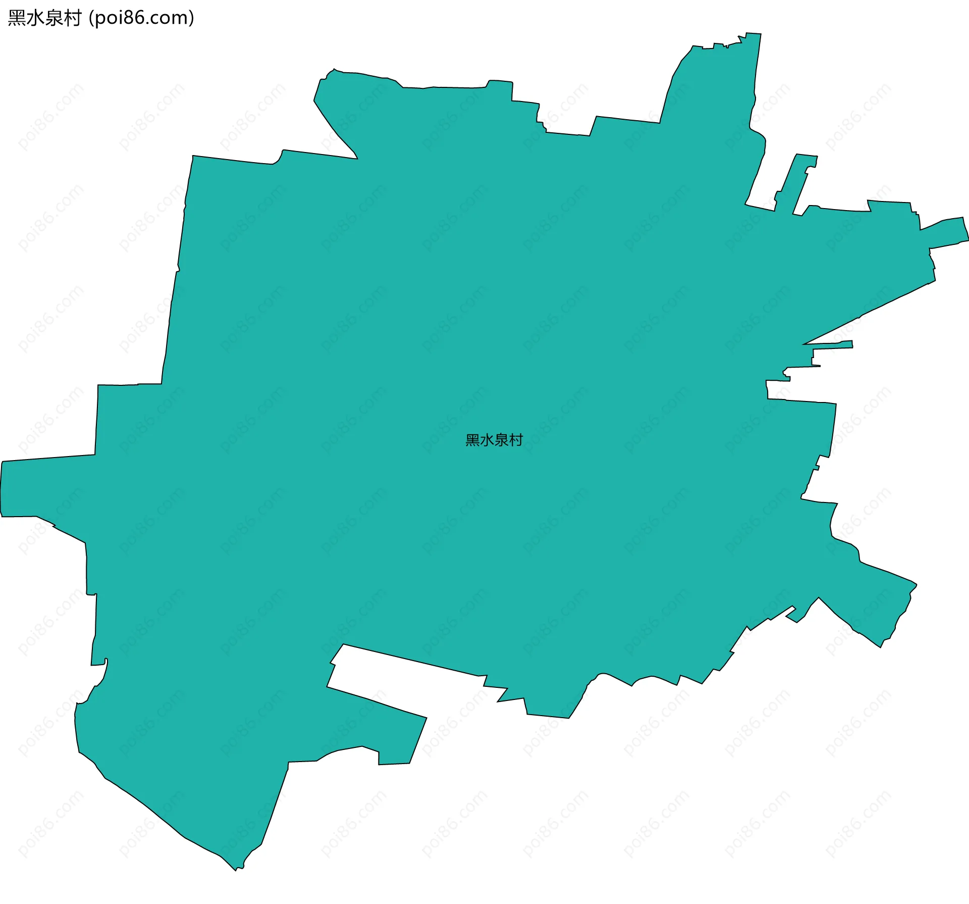 黑水泉村边界地图