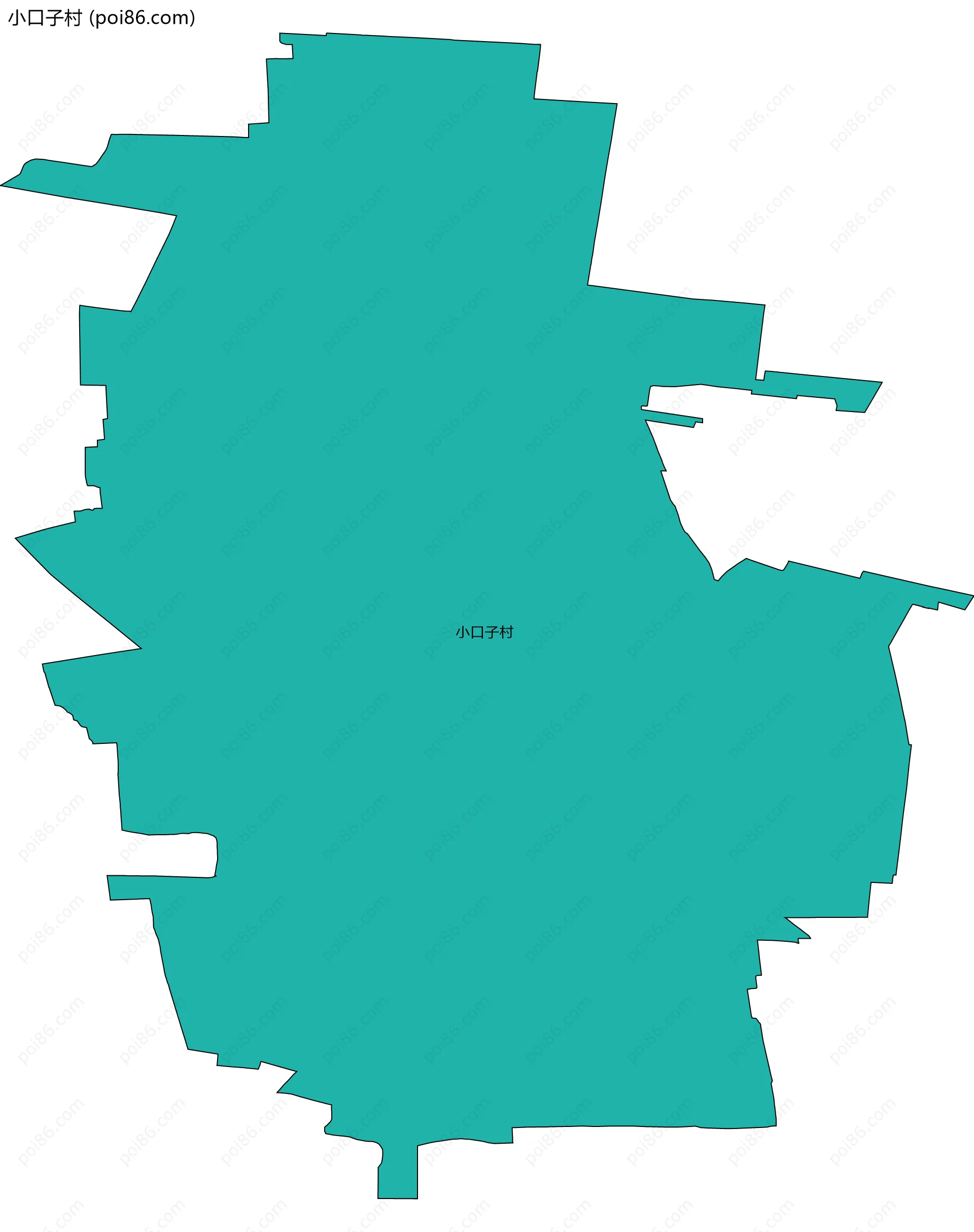 小口子村边界地图