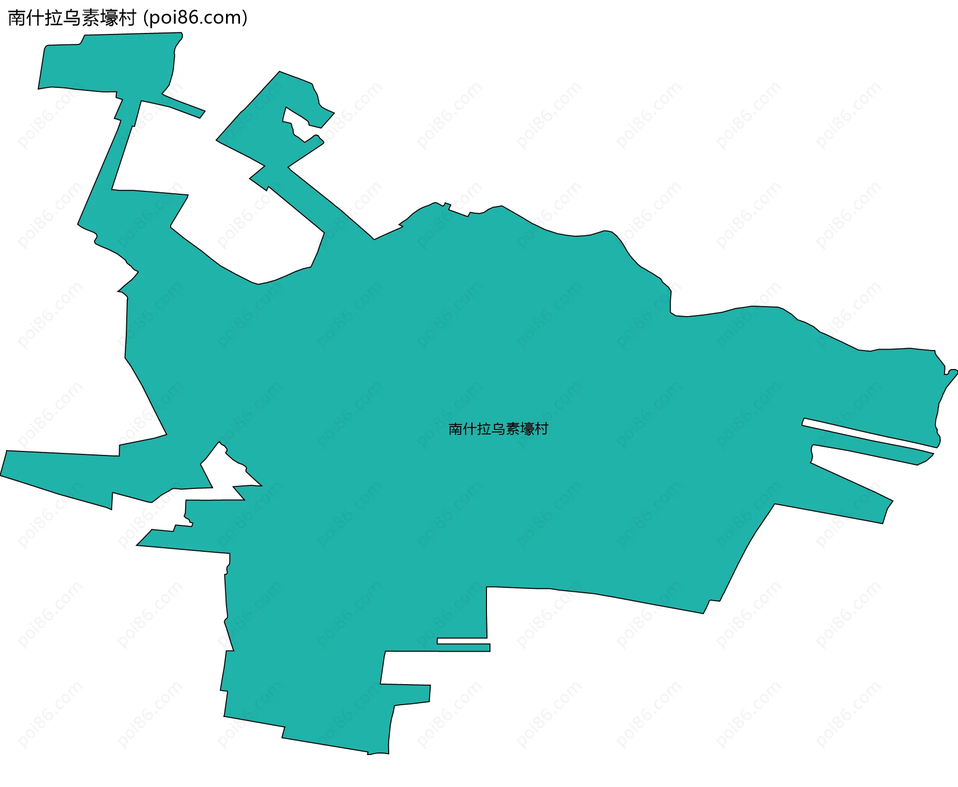 南什拉乌素壕村边界地图