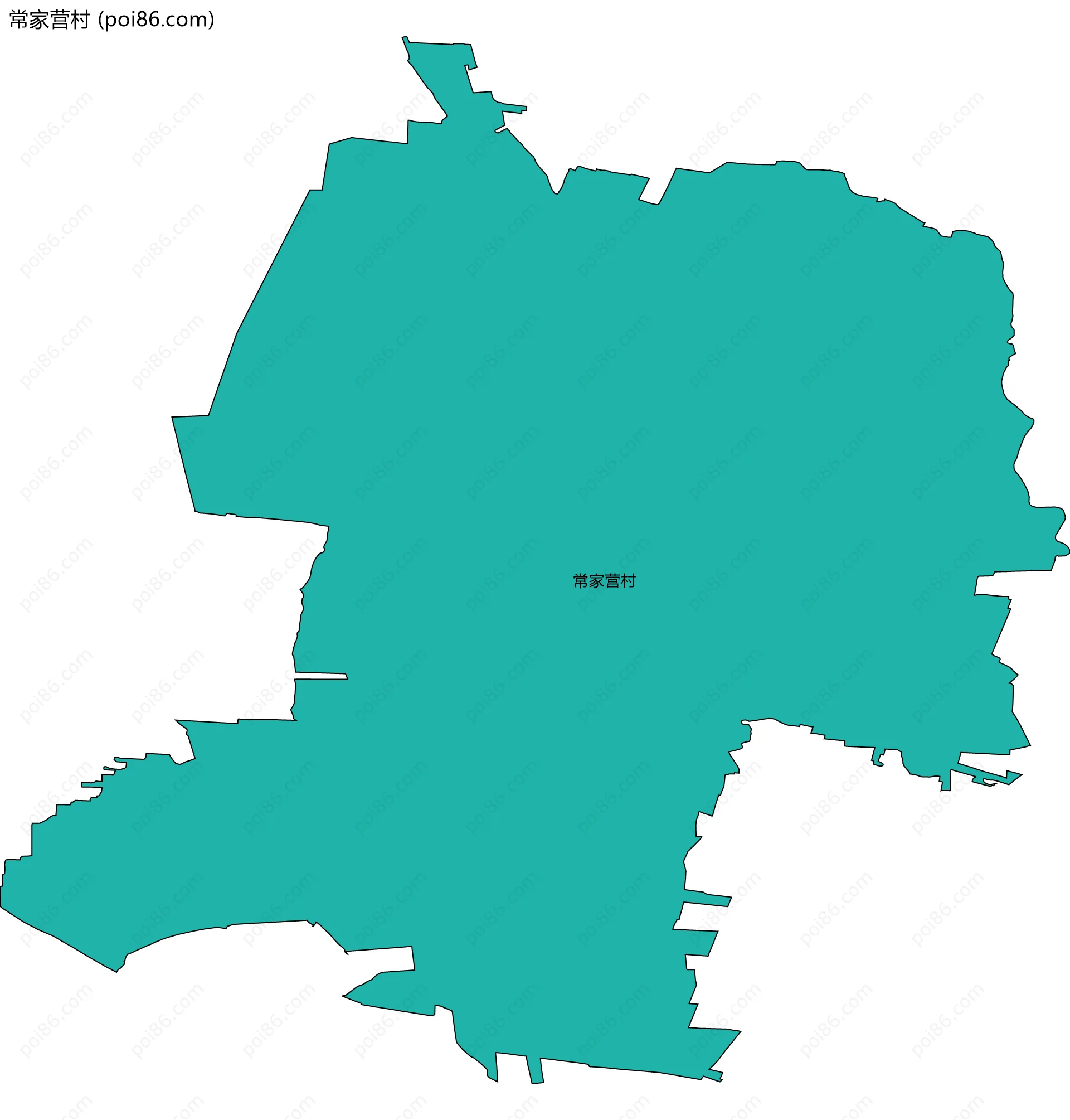 常家营村边界地图