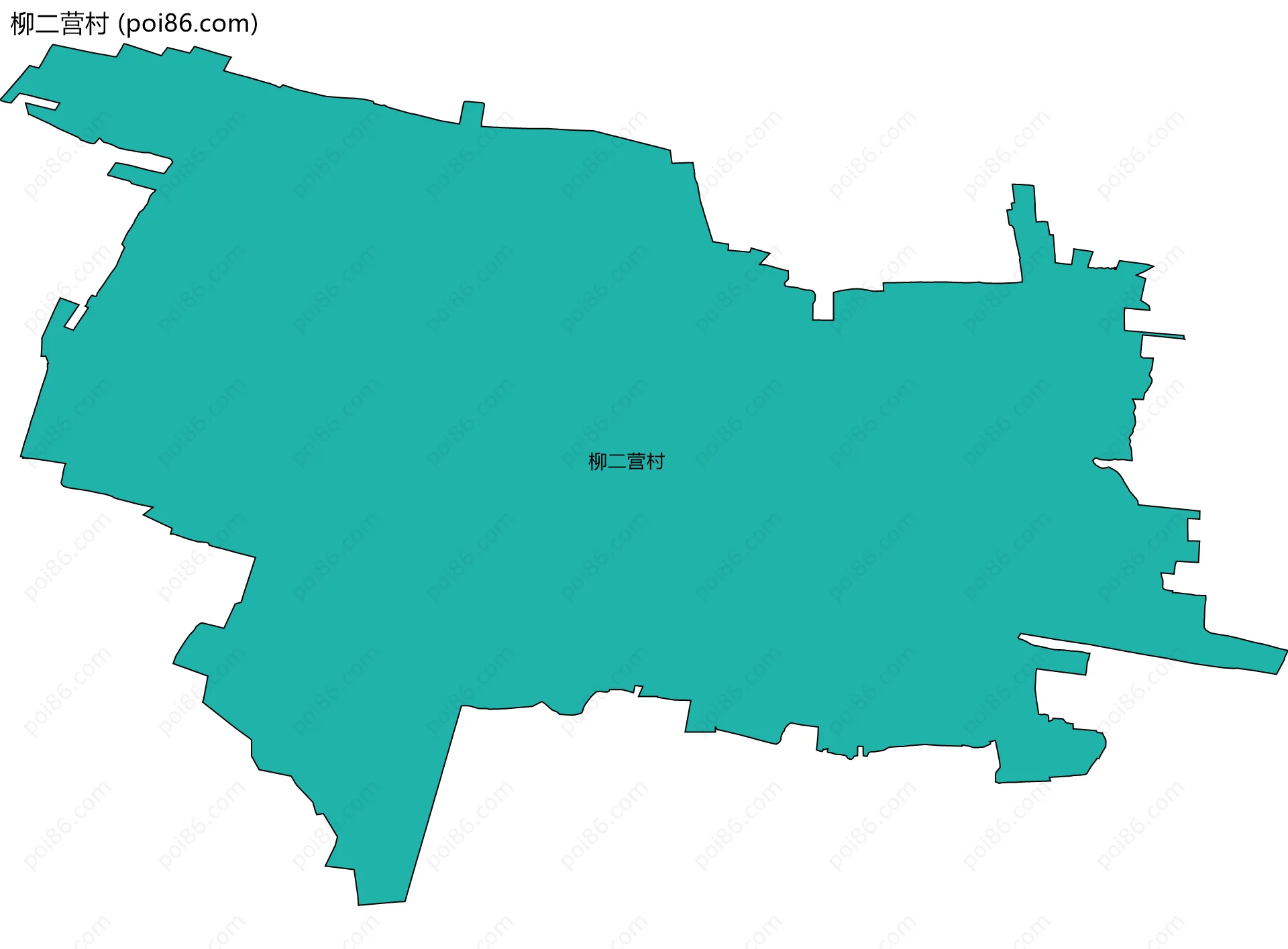 柳二营村边界地图