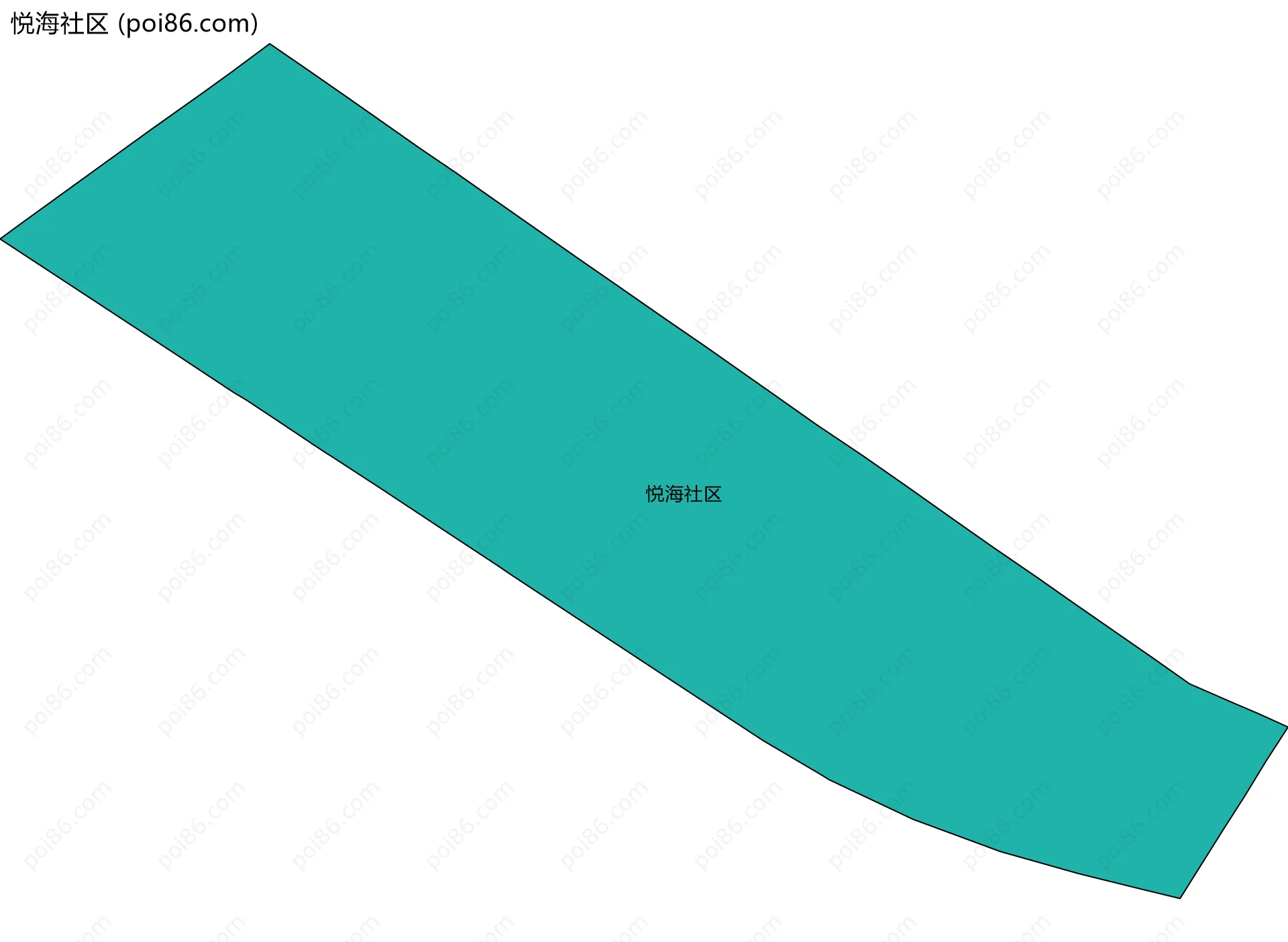 悦海社区边界地图