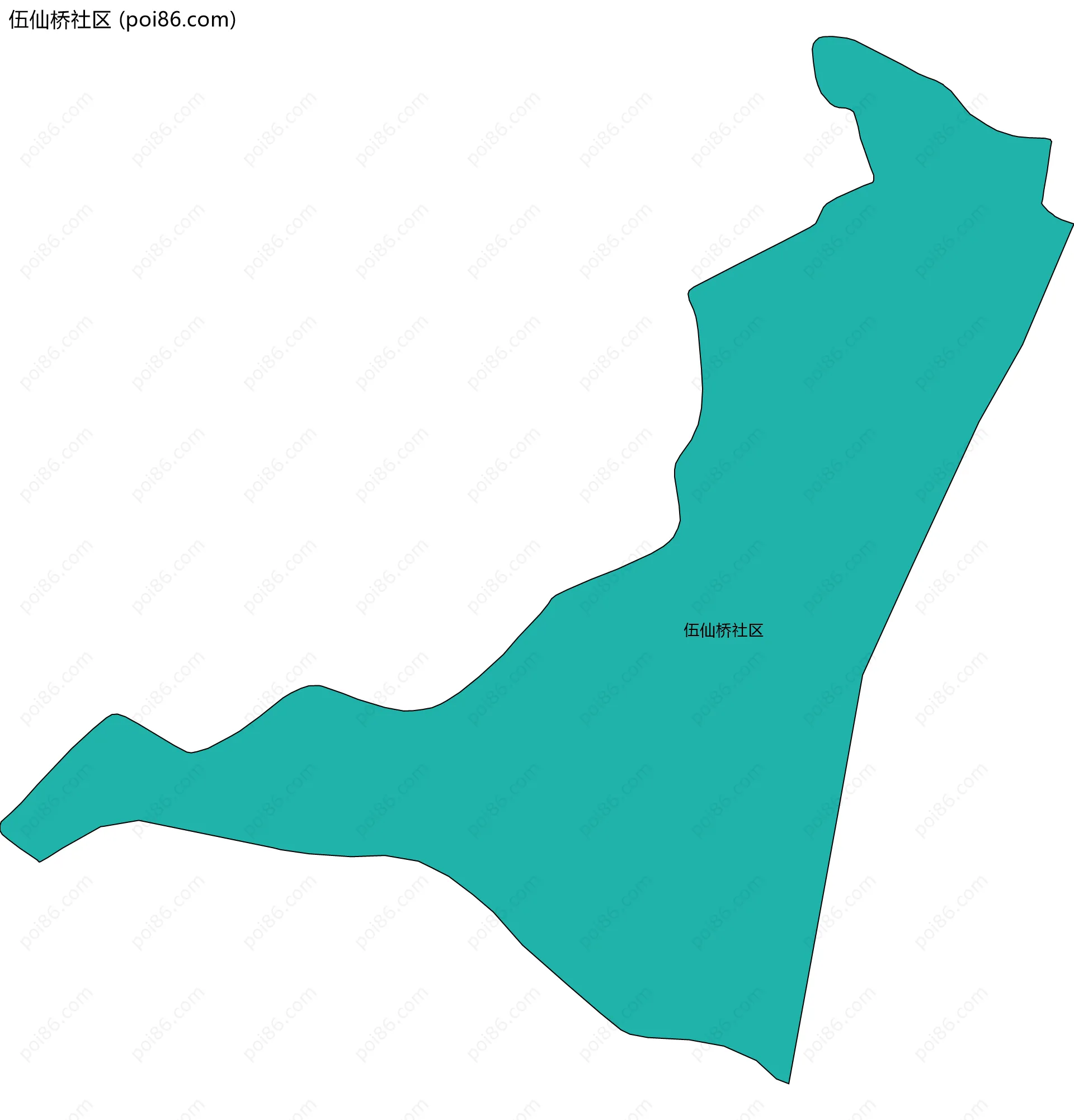 伍仙桥社区边界地图