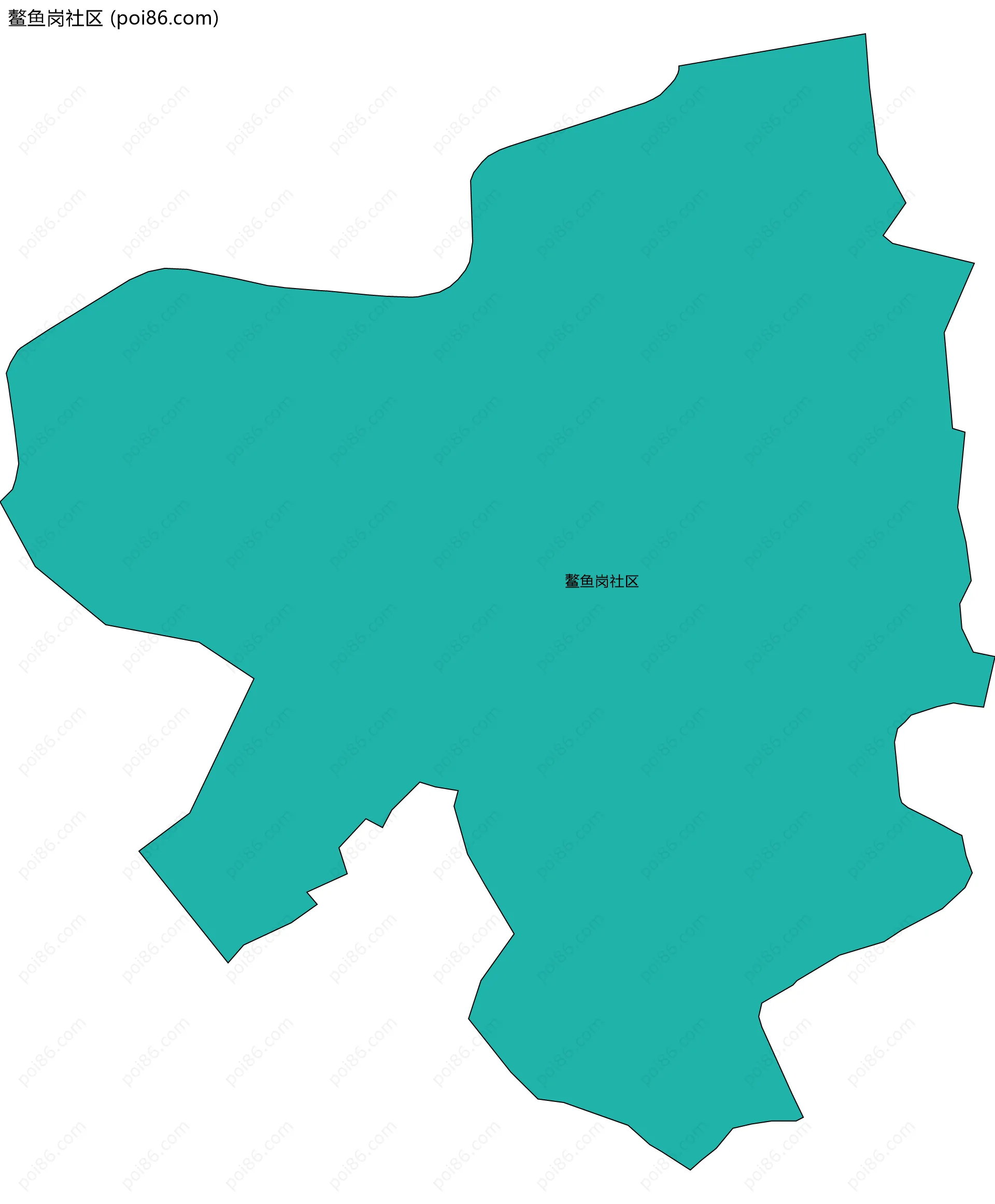 鳌鱼岗社区边界地图