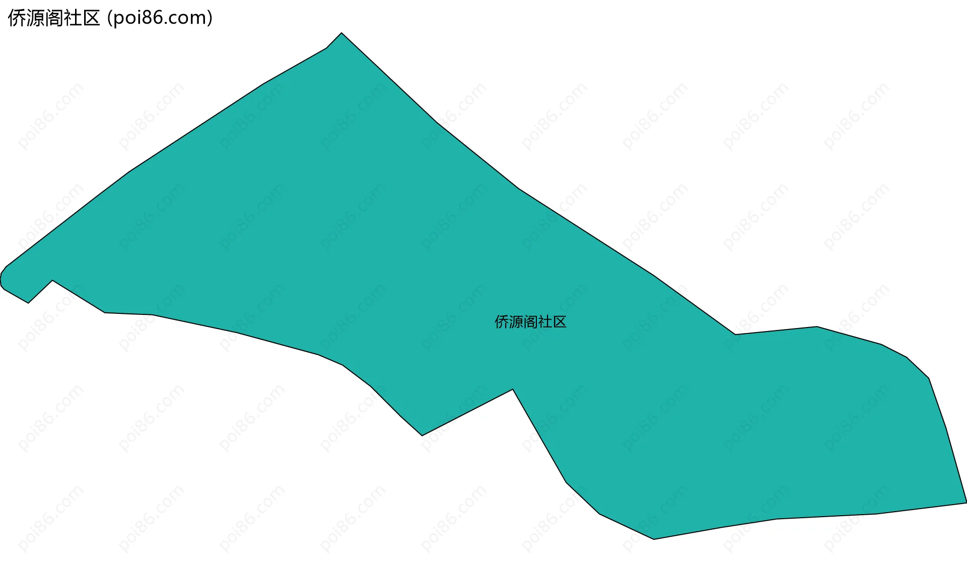侨源阁社区边界地图