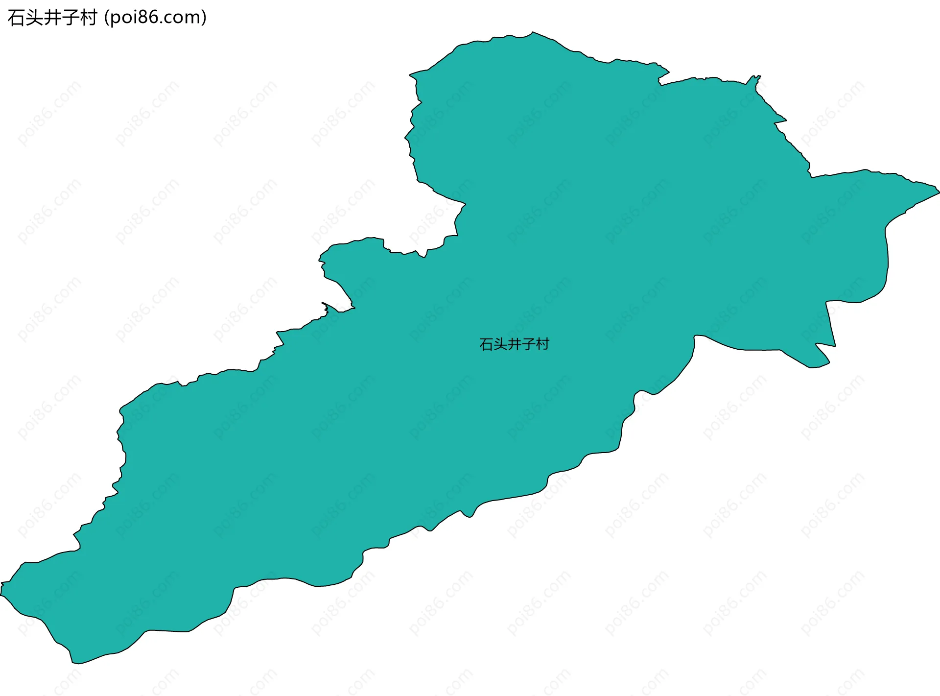 石头井子村边界地图