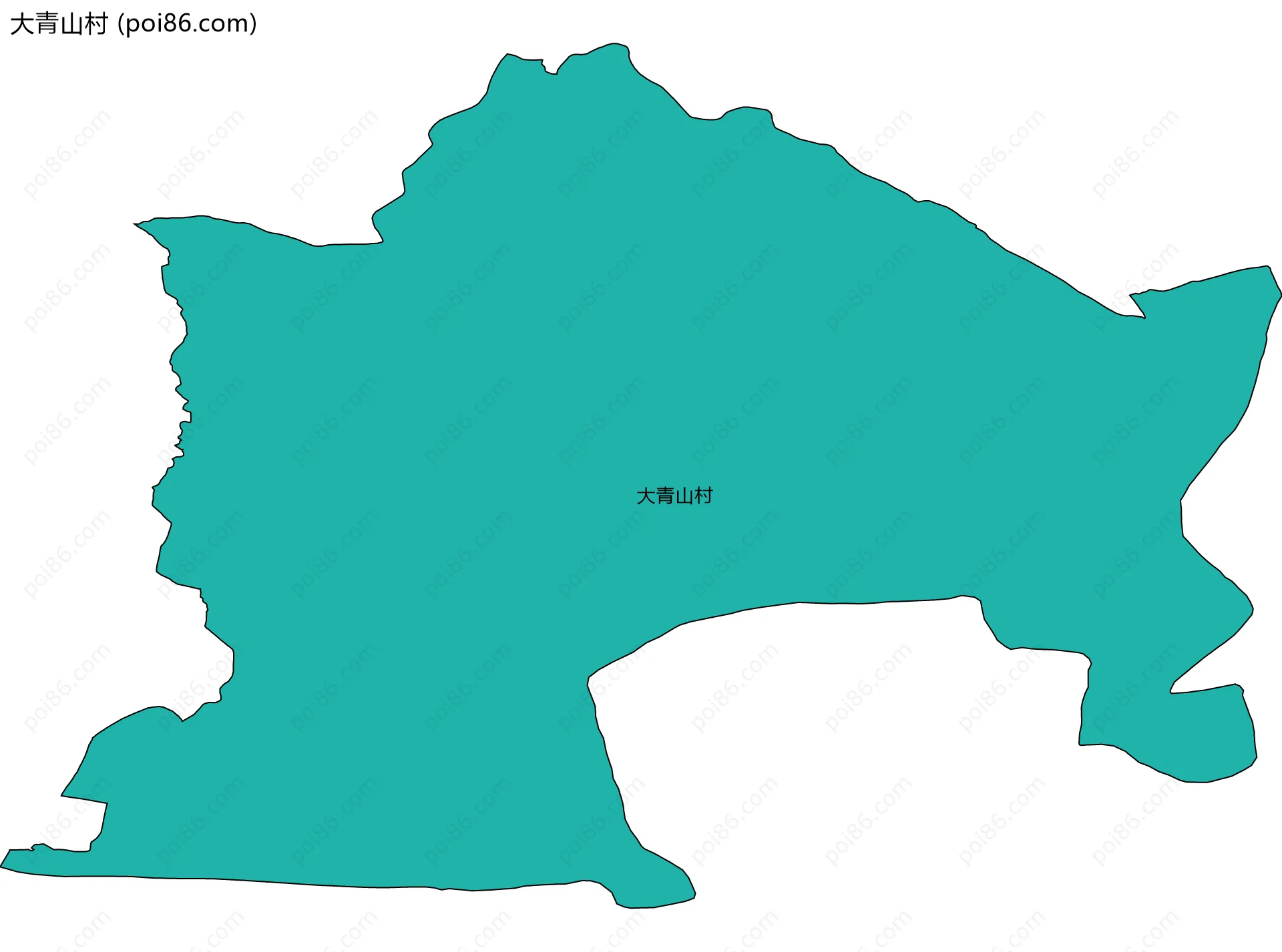 大青山村边界地图