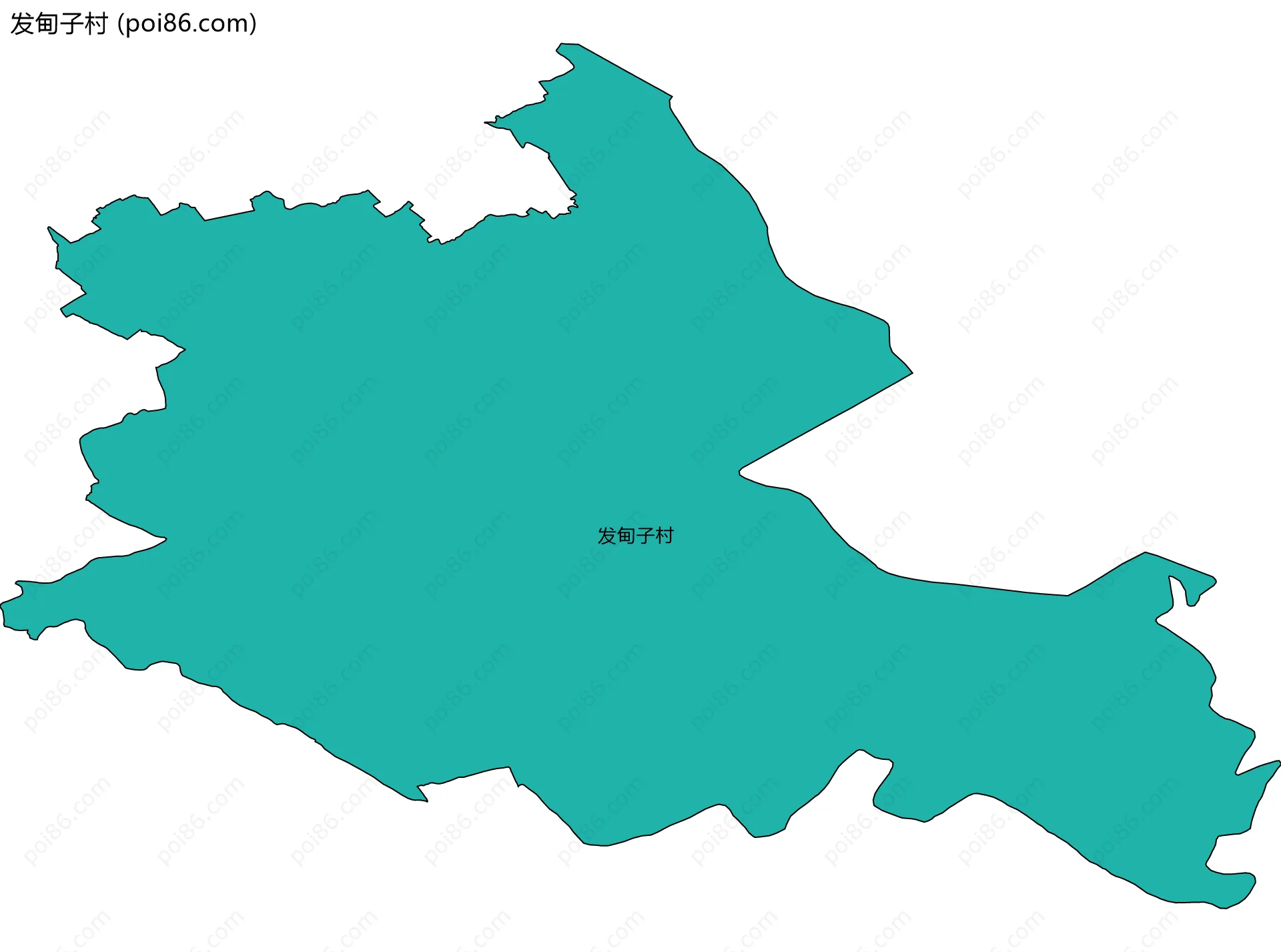 发甸子村边界地图