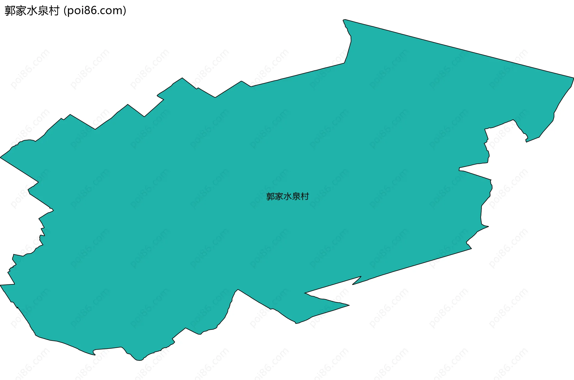 郭家水泉村边界地图