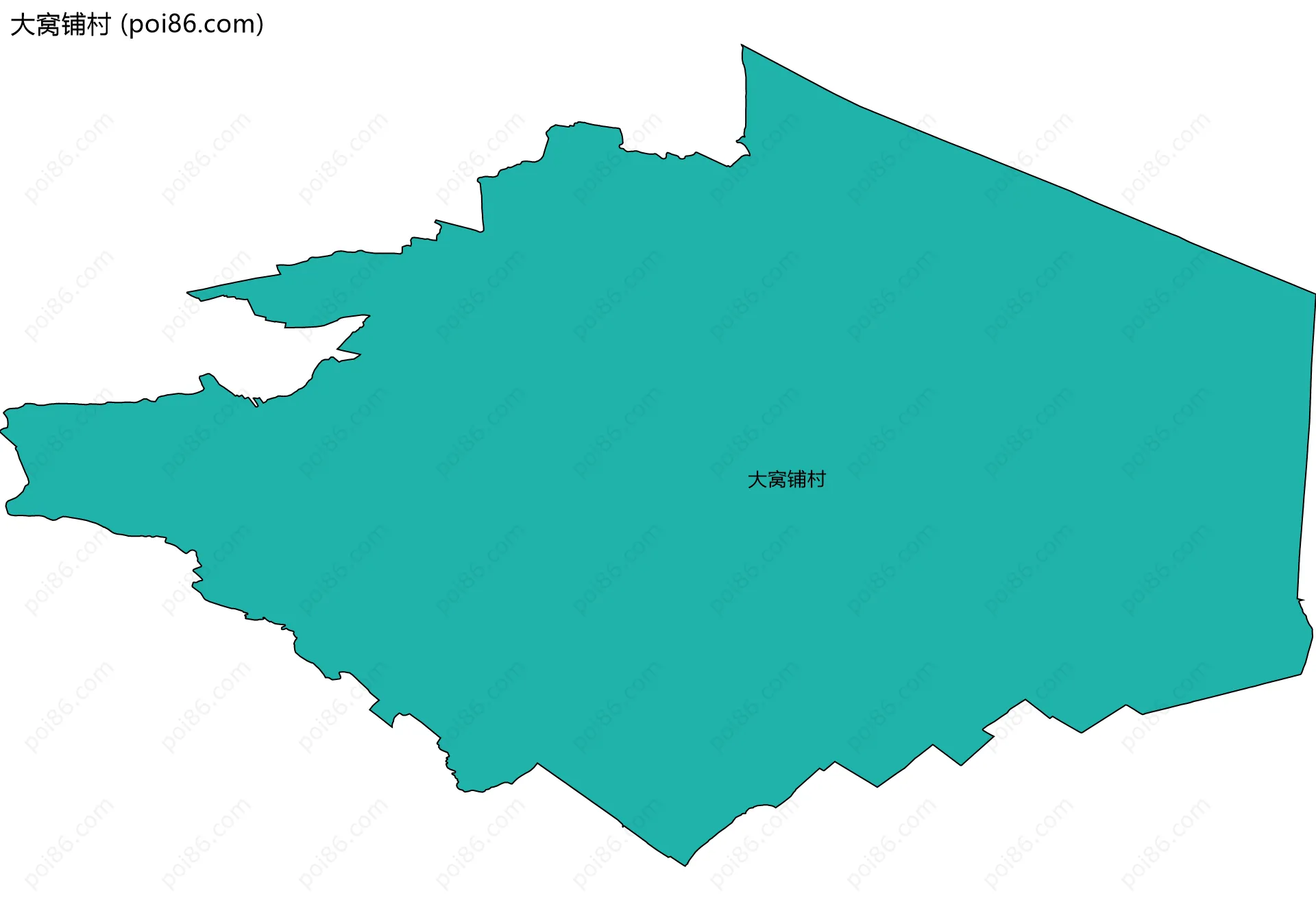 大窝铺村边界地图