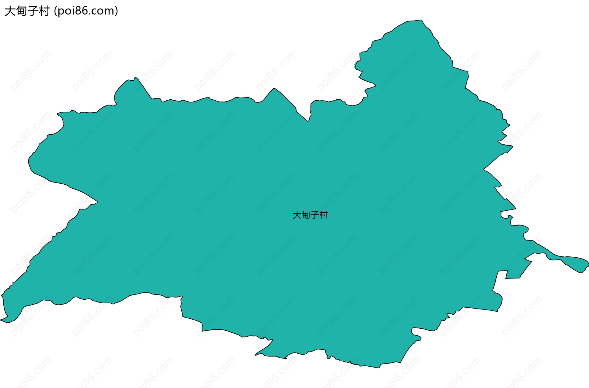 大甸子村边界地图