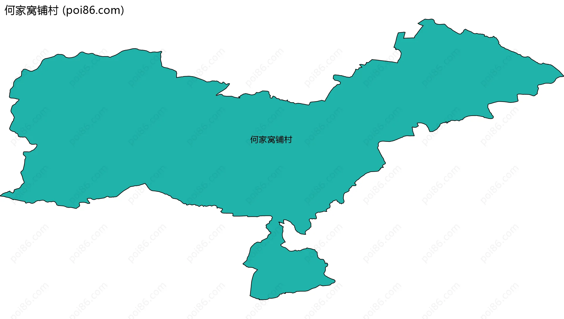 何家窝铺村边界地图