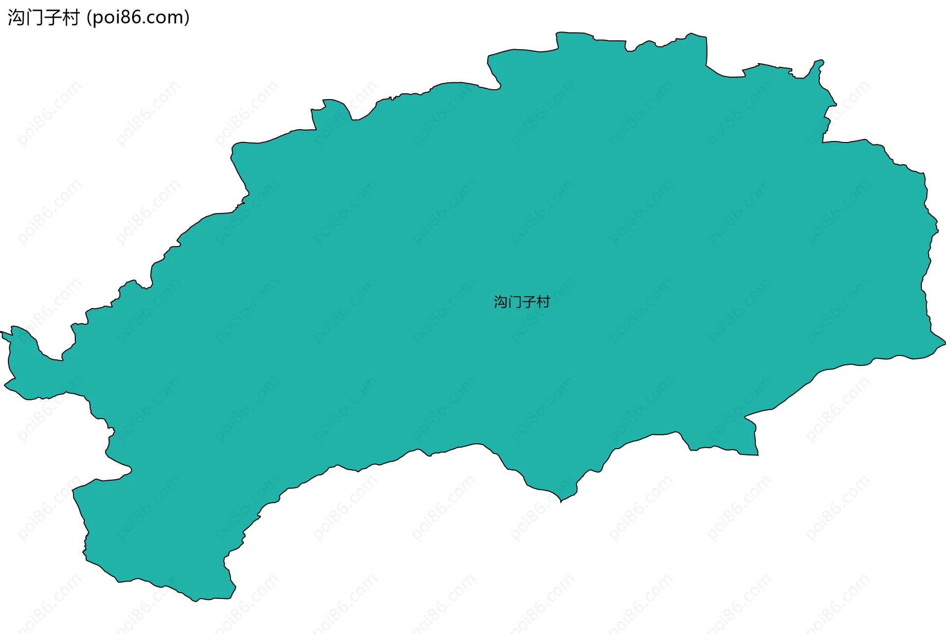 沟门子村边界地图