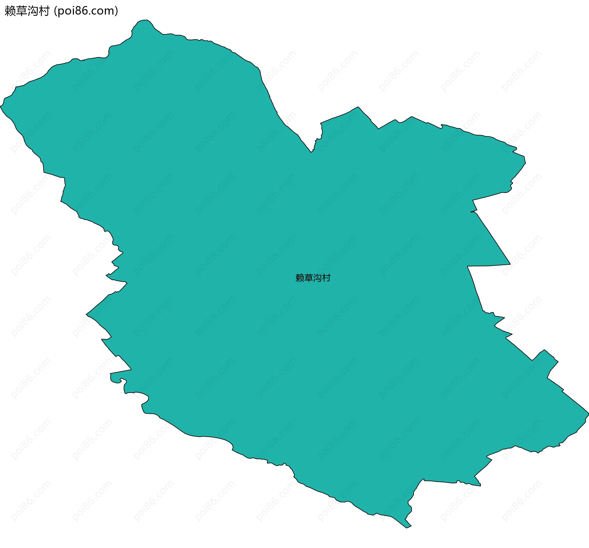 赖草沟村边界地图