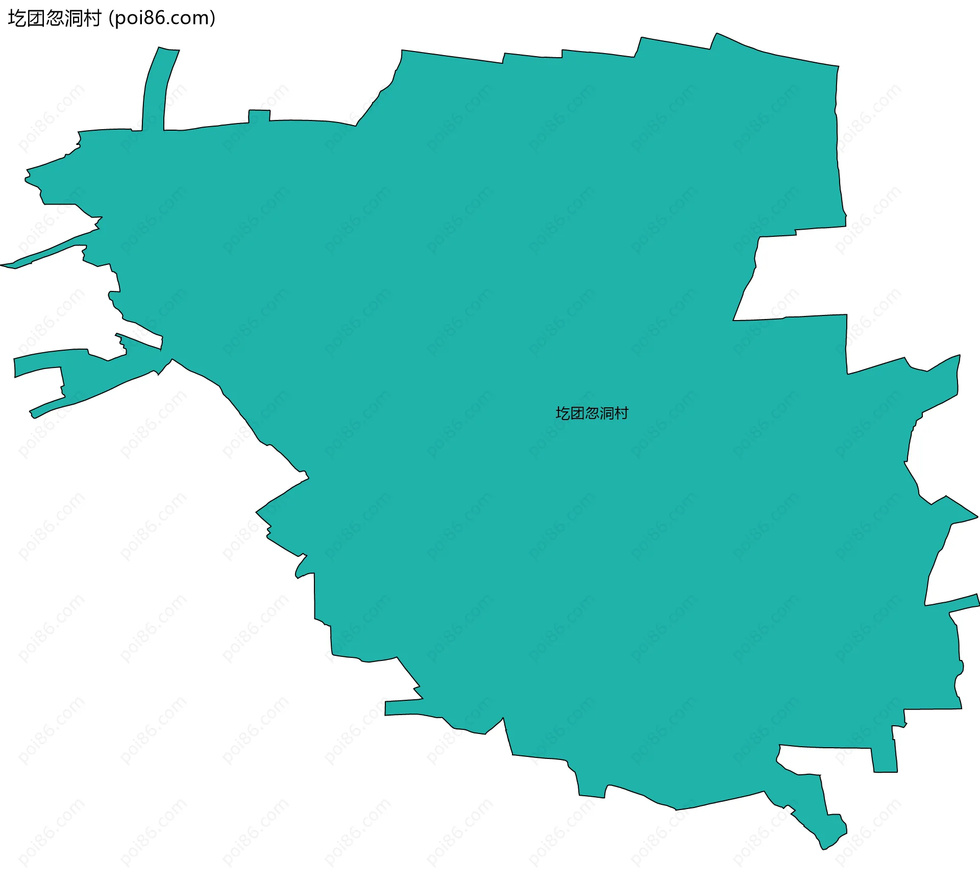 圪团忽洞村边界地图