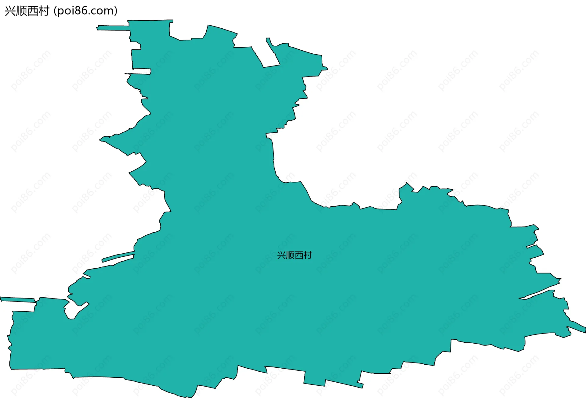 兴顺西村边界地图