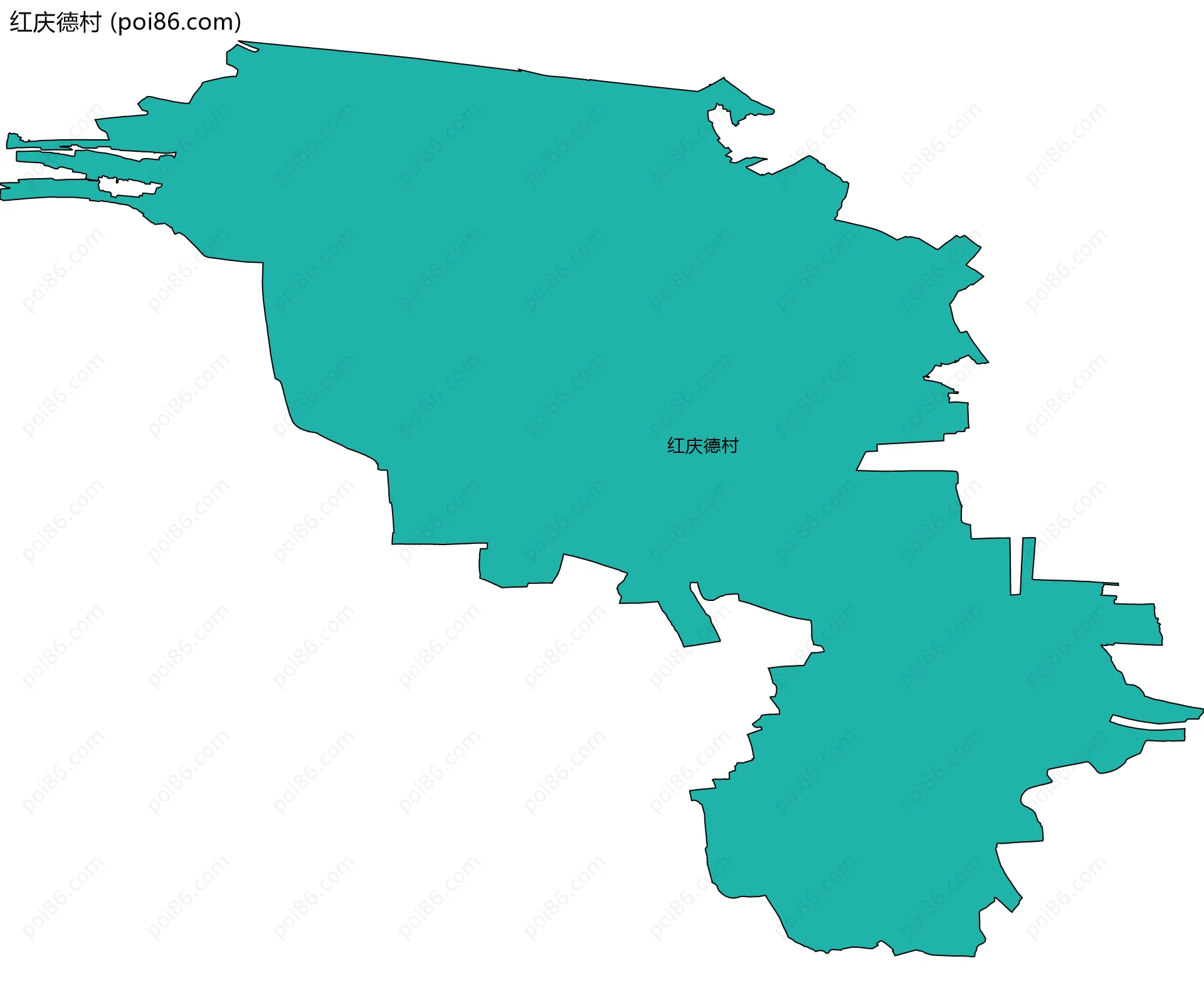 红庆德村边界地图