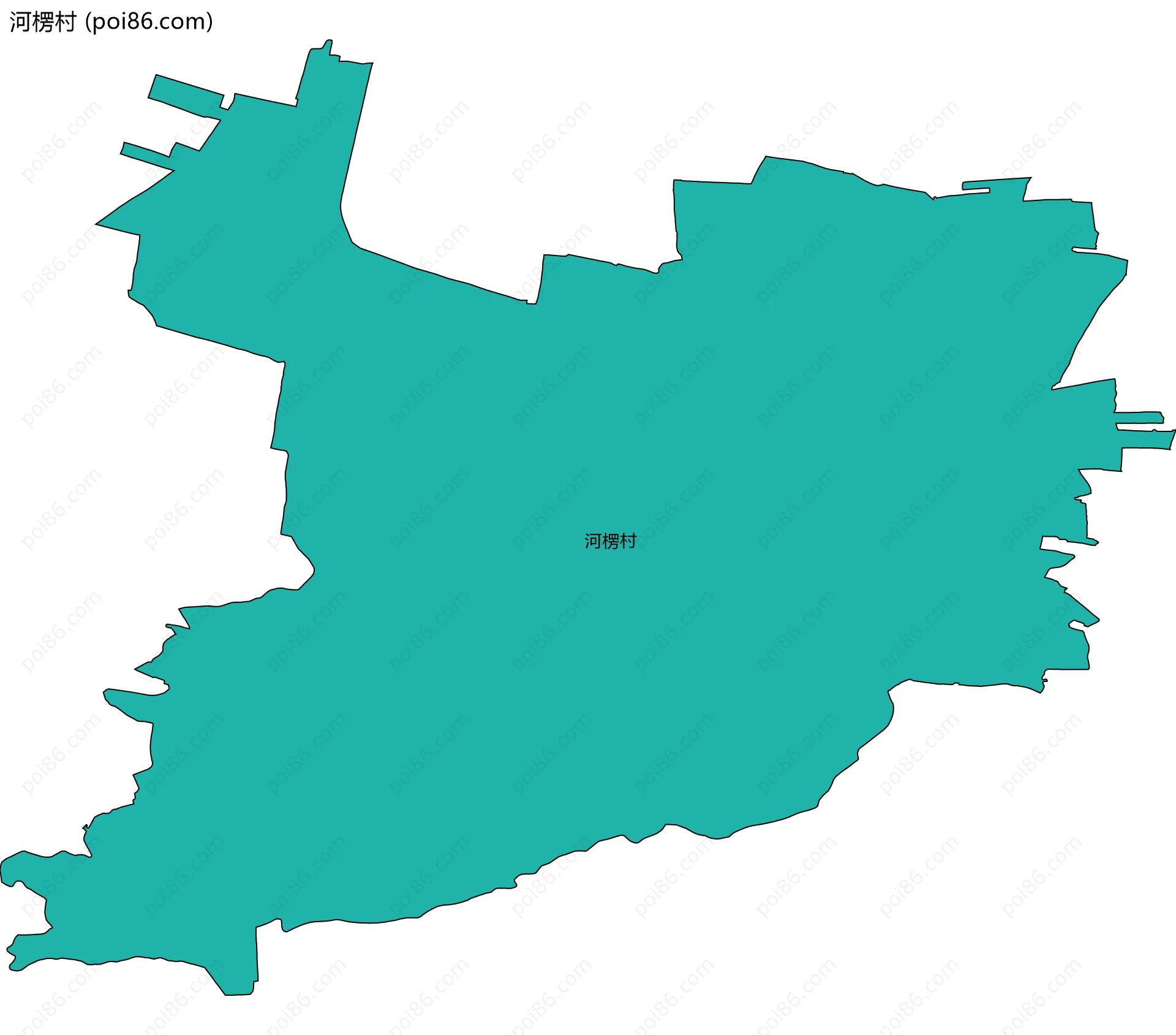 河楞村边界地图