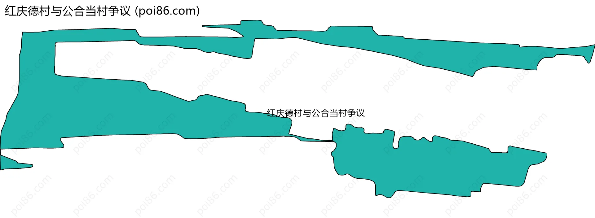 红庆德村与公合当村争议边界地图