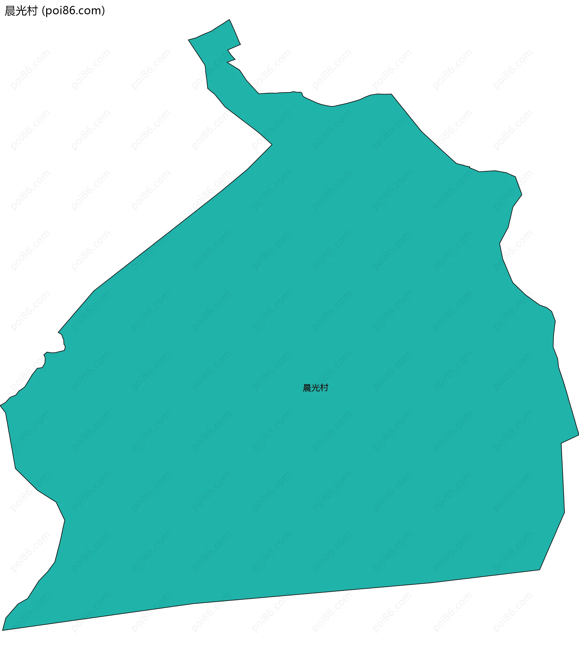 晨光村边界地图